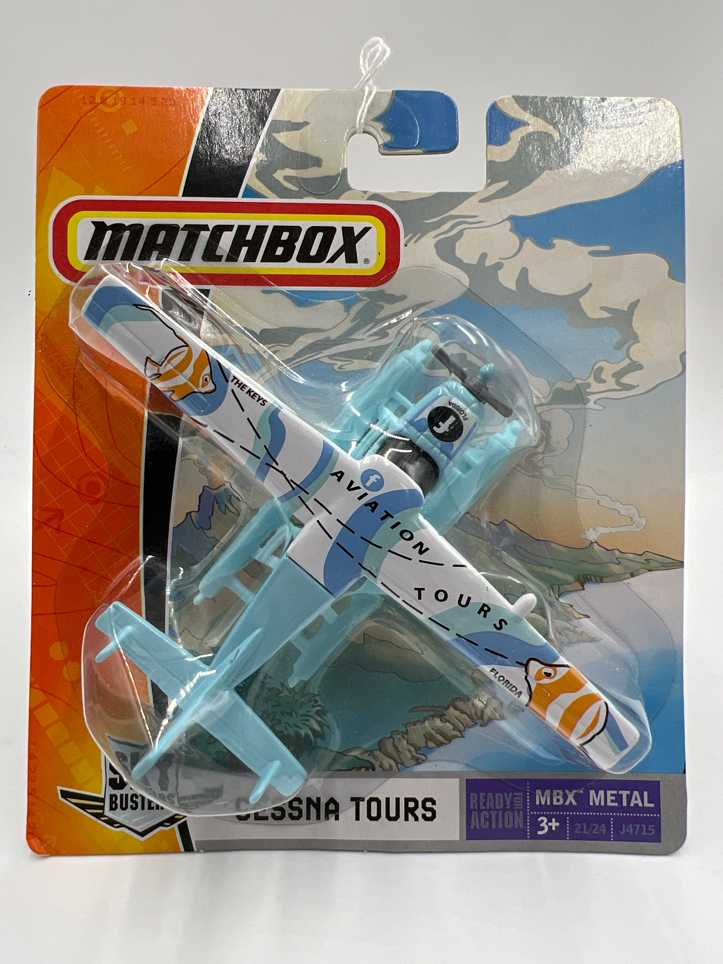 Matchbox Sky Busters MBX Metal #21 Cessna Caravan Aviation Tours Light Blue - Image 2