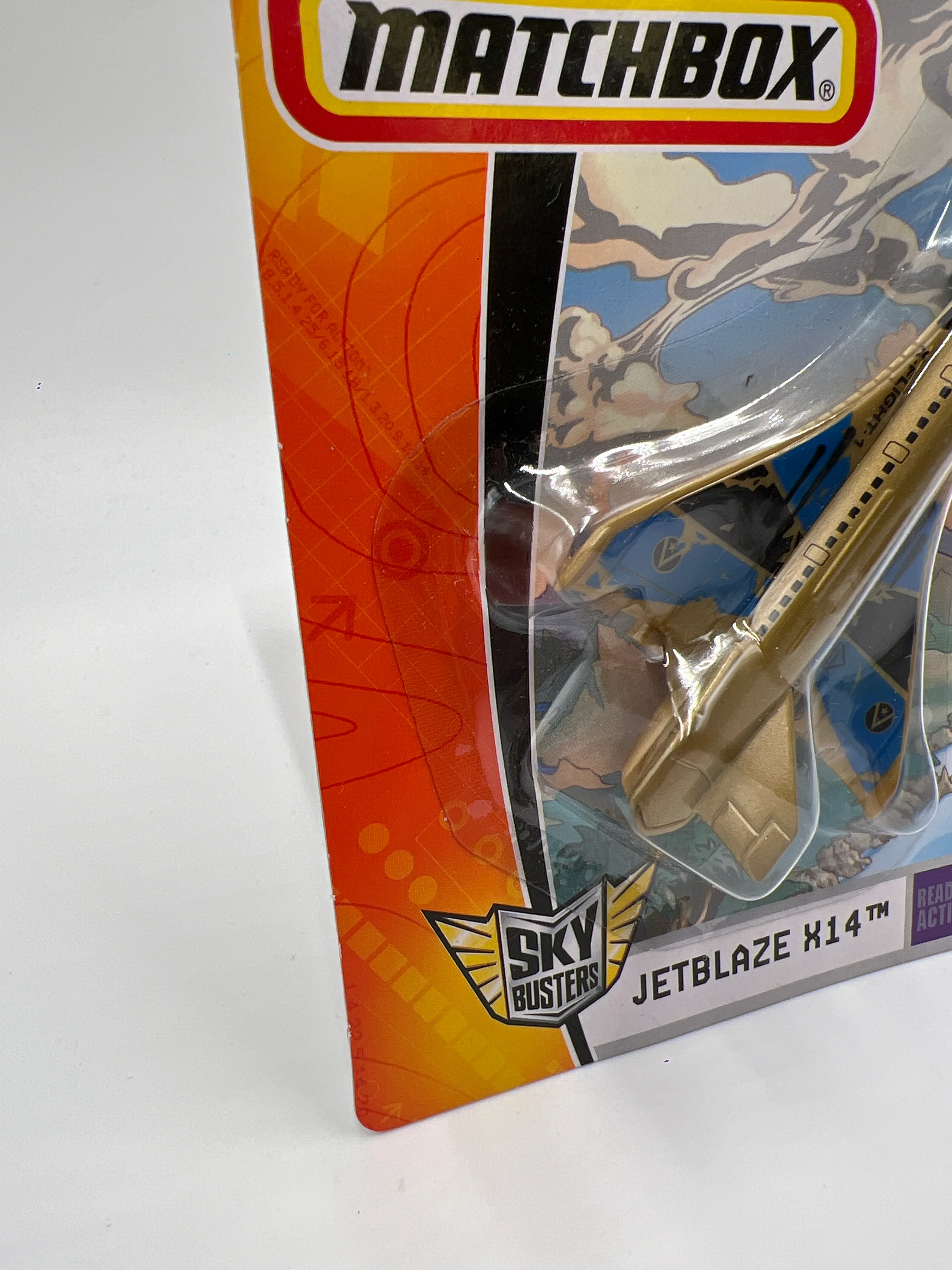 Matchbox Sky Busters MBX Metal #8 Jetblaze X14 Gold WW7 - Image 5