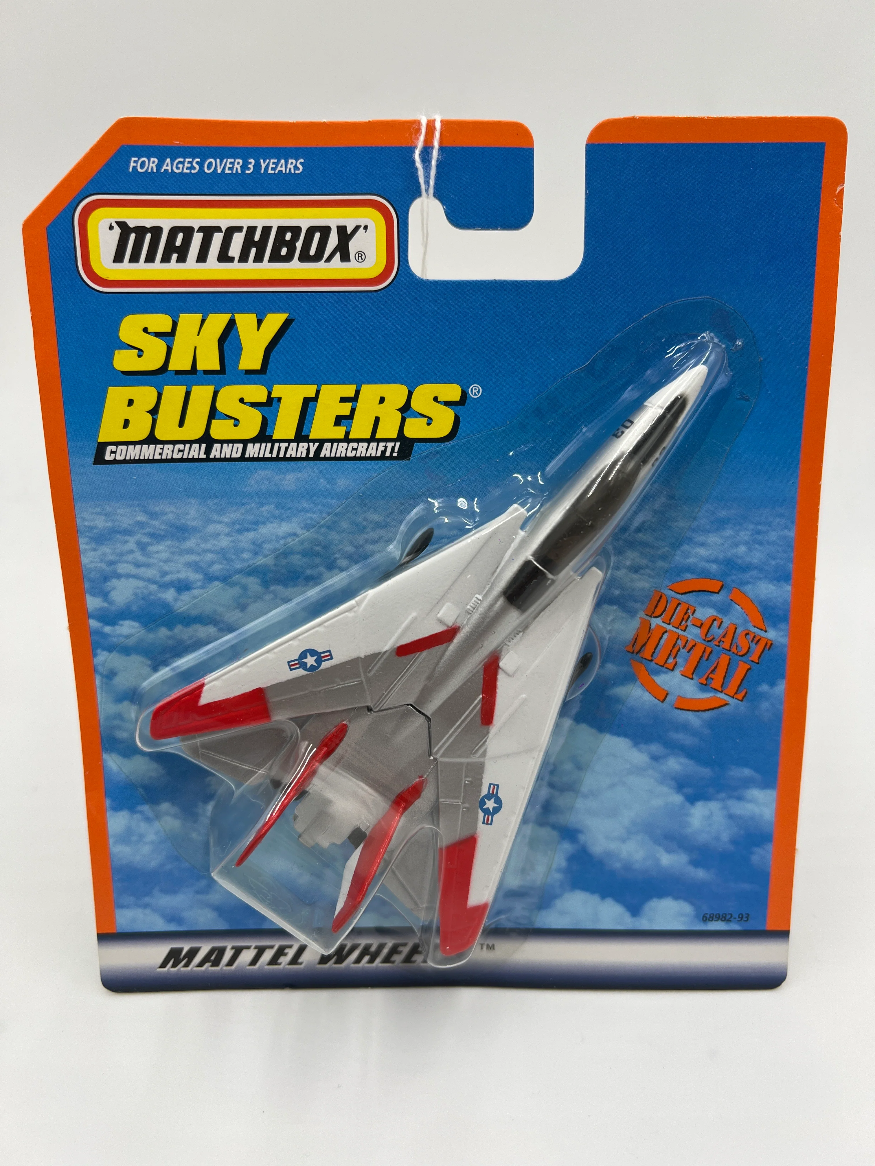 Matchbox Sky Busters F-14 Tomcat Silver/White/Red VV8 - Image 2