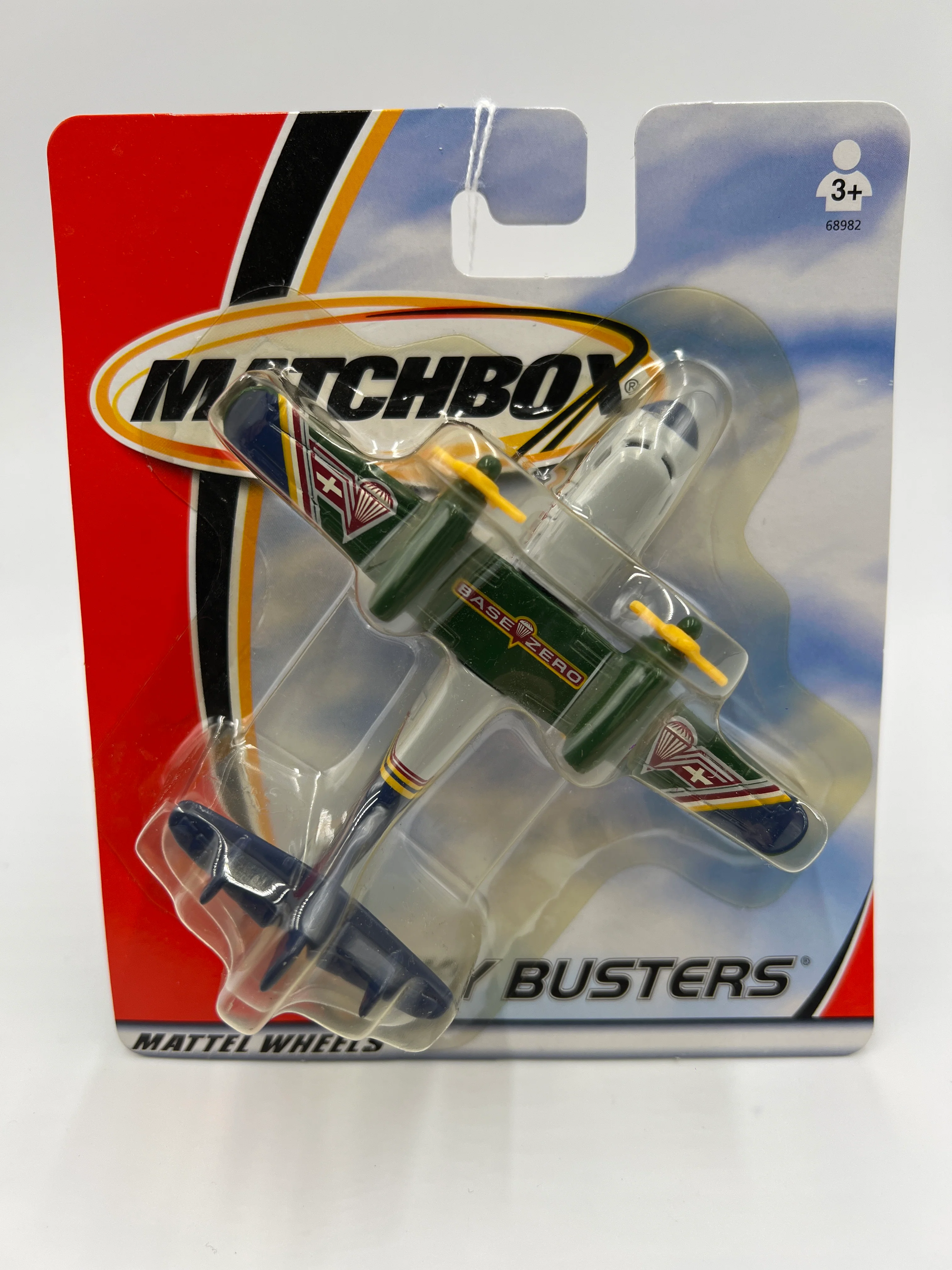 Matchbox Sky Busters Rescue Plane Base Zero Silver/Green TT2 - Image 2