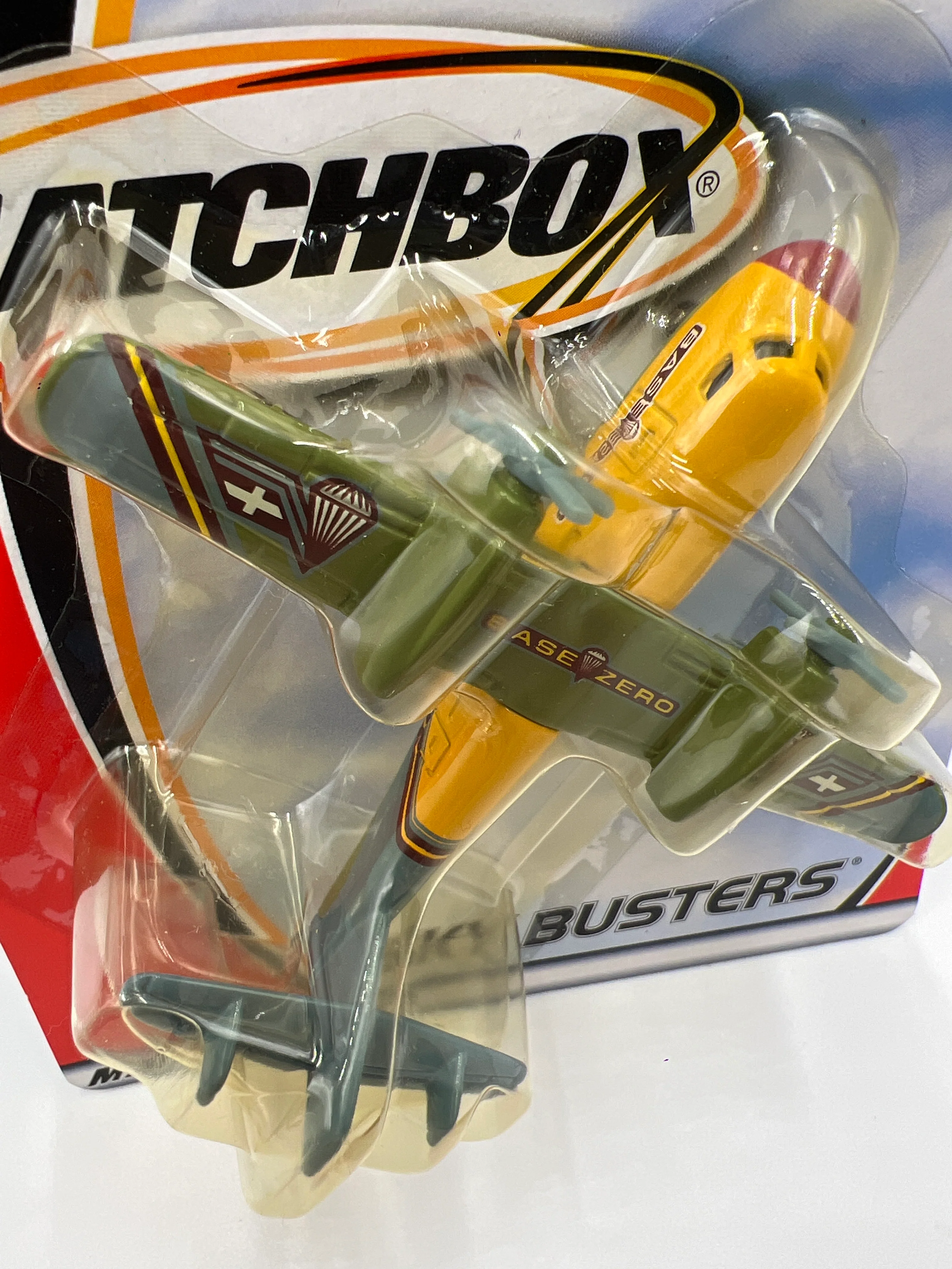 Matchbox Sky Busters Rescue Plane Base Zero Yellow/Green AAA7 - Image 3