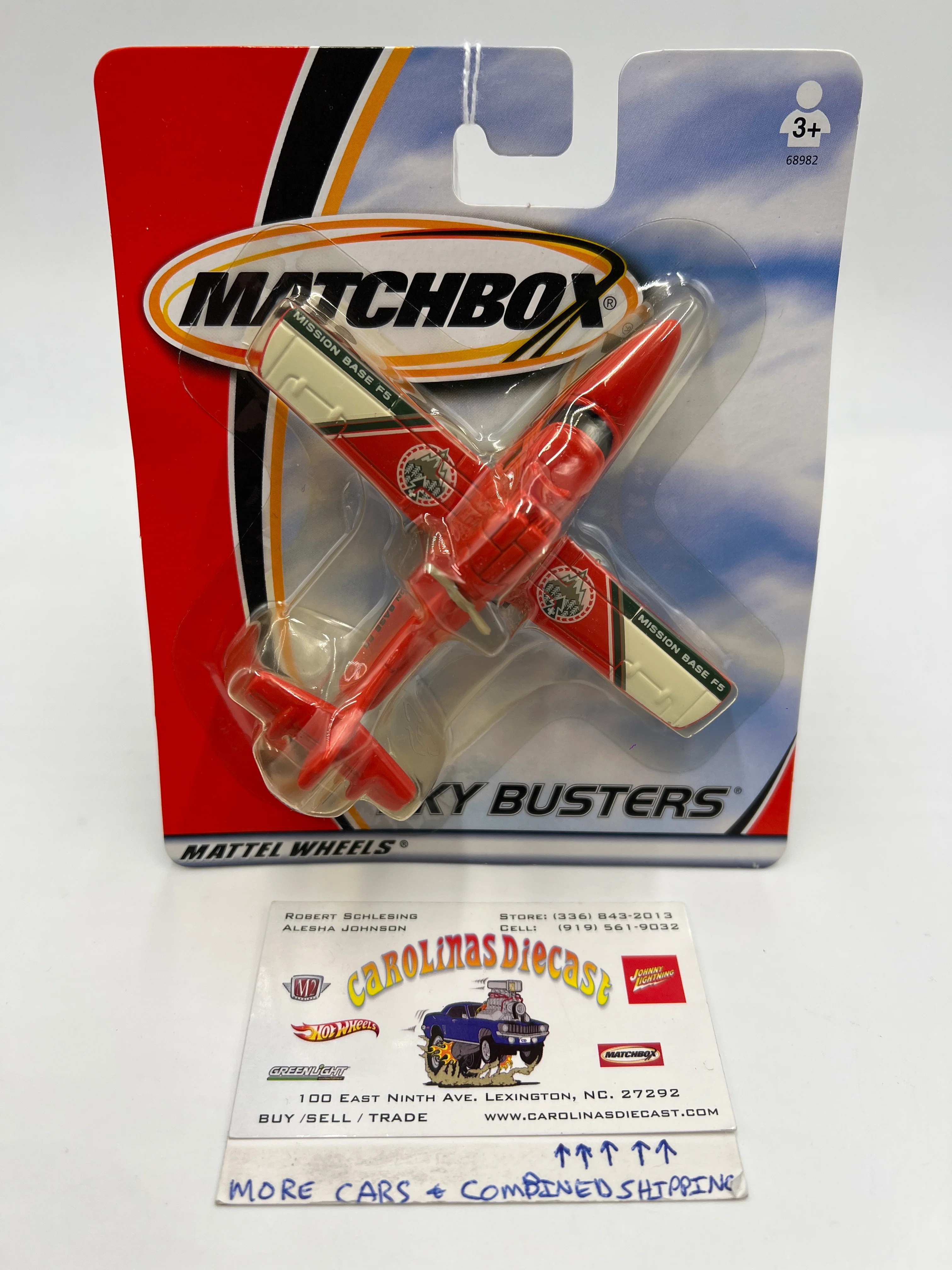 Matchbox Sky Busters Search Plane Mission Base Red YY2