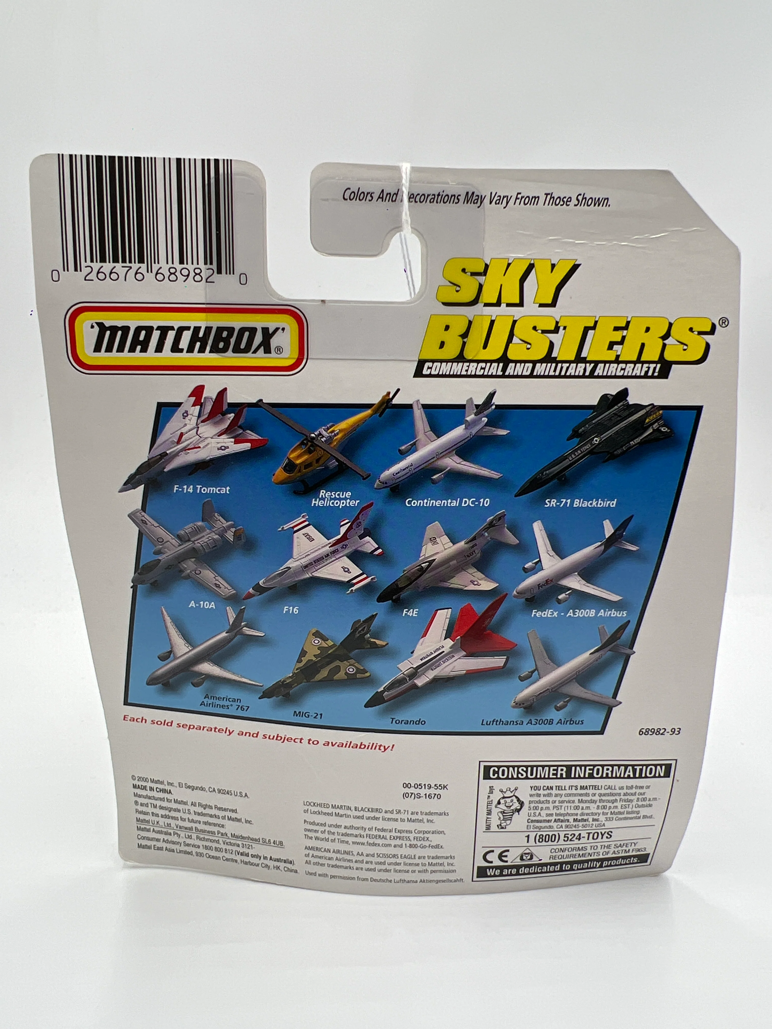 Matchbox Sky Busters SR-71 Blackbird U.S. Air Force Black UU1 - Image 6