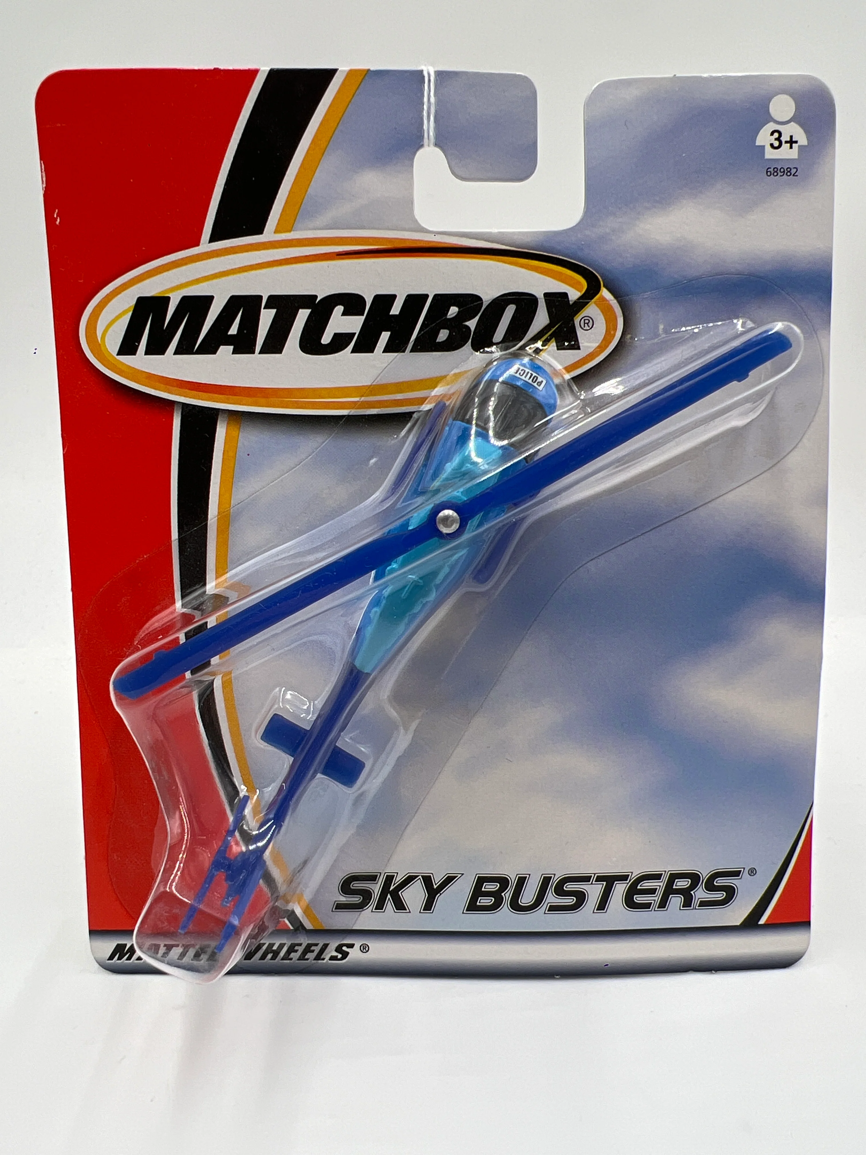 Matchbox Sky Busters Bell Jet Ranger Helicopter Police Blue - Image 2