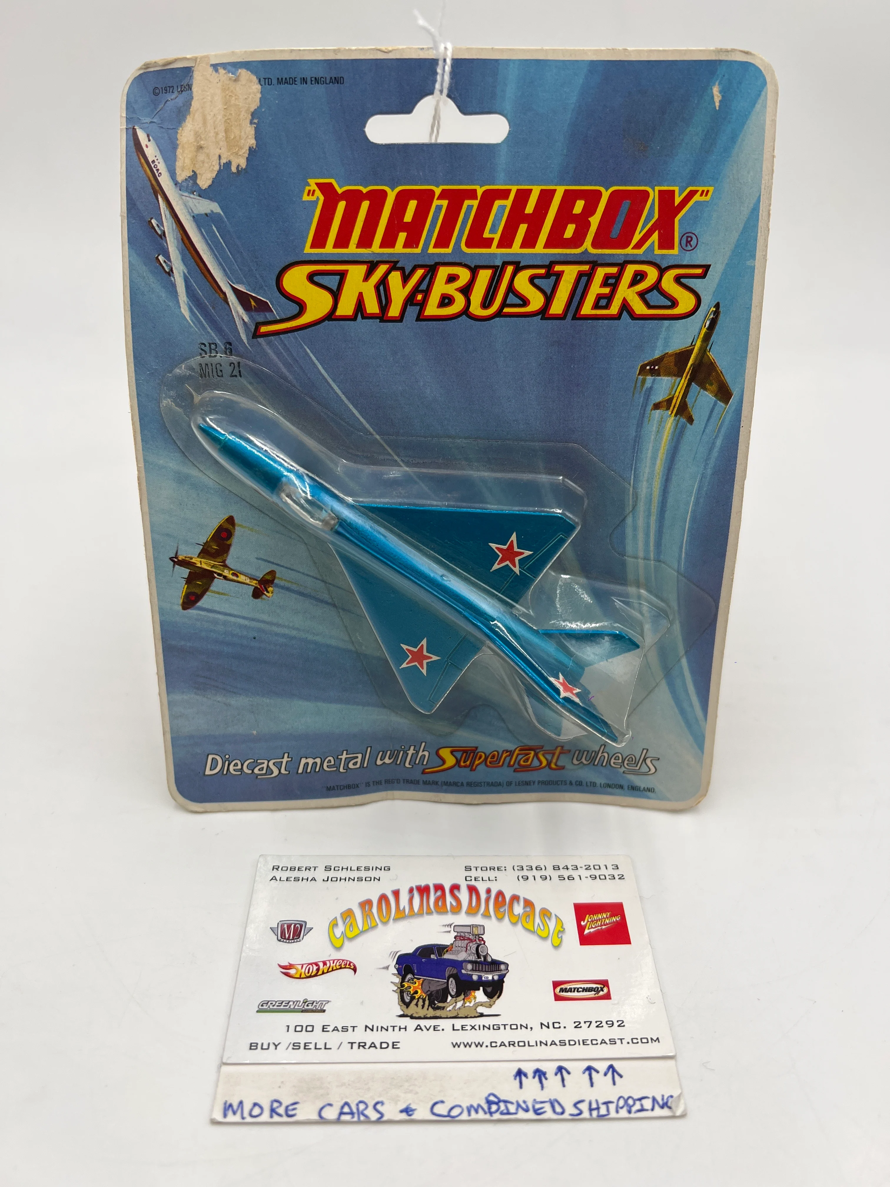 Matchbox Skybusters SB-6 MIG 21 Blue
