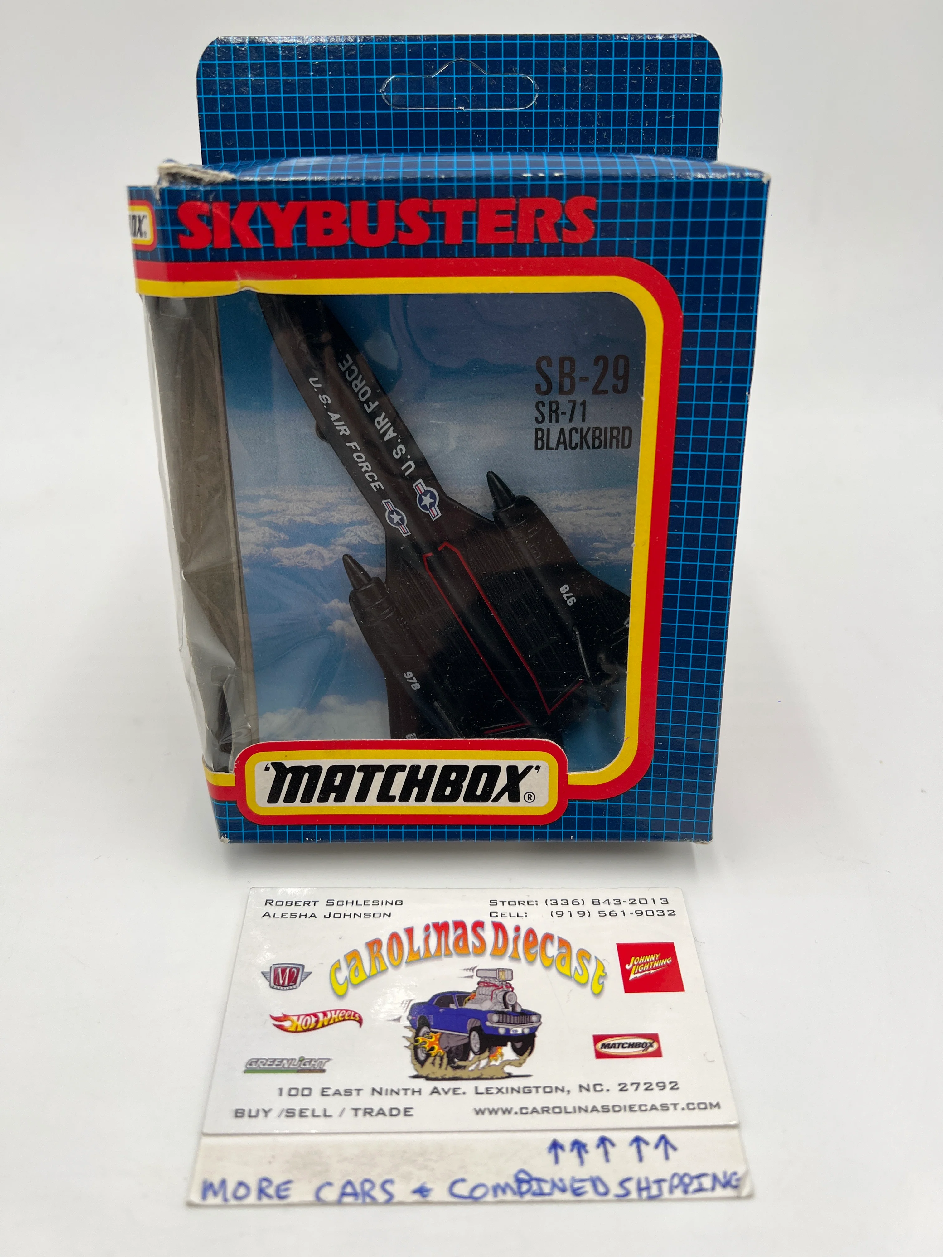 Matchbox Skybusters SB-29 SR-71 Blackbird USAF Unpunched (2) Box Not Perfect