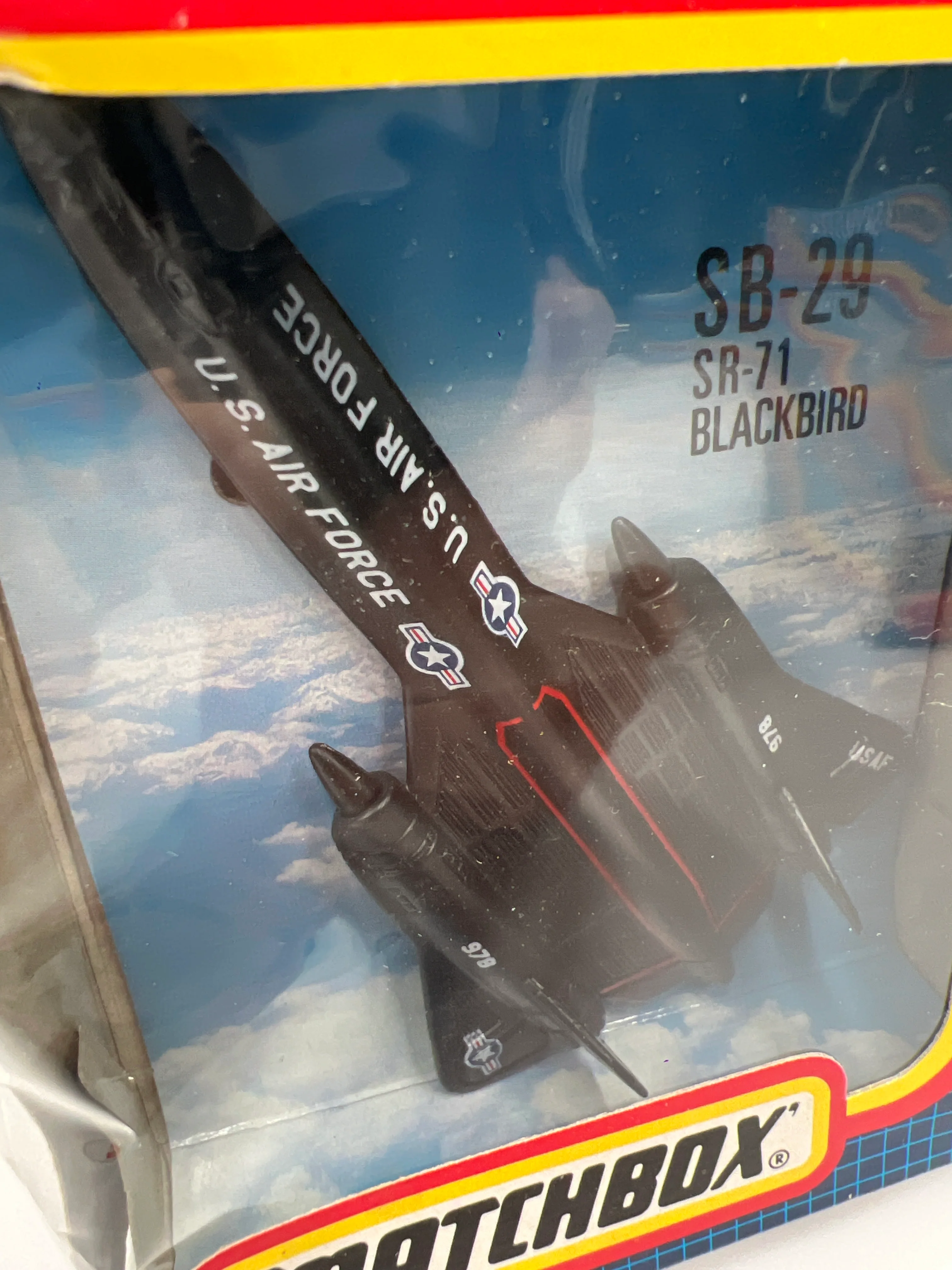 Matchbox Skybusters SB-29 SR-71 Blackbird USAF Unpunched (2) Box Not Perfect - Image 3