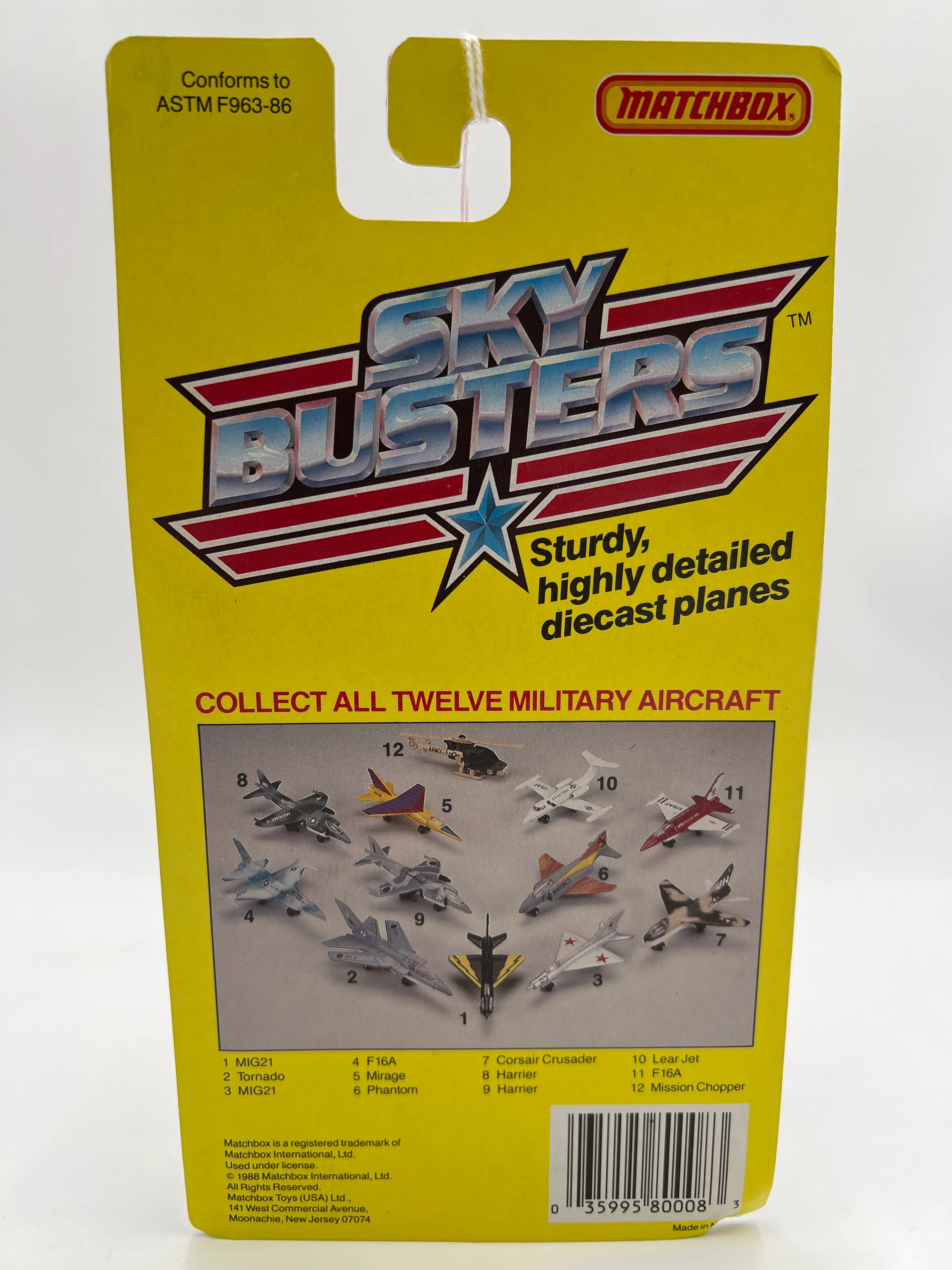 Matchbox Skybusters SB-8 F16A USAF (Blister Separating) WW3 - Image 7