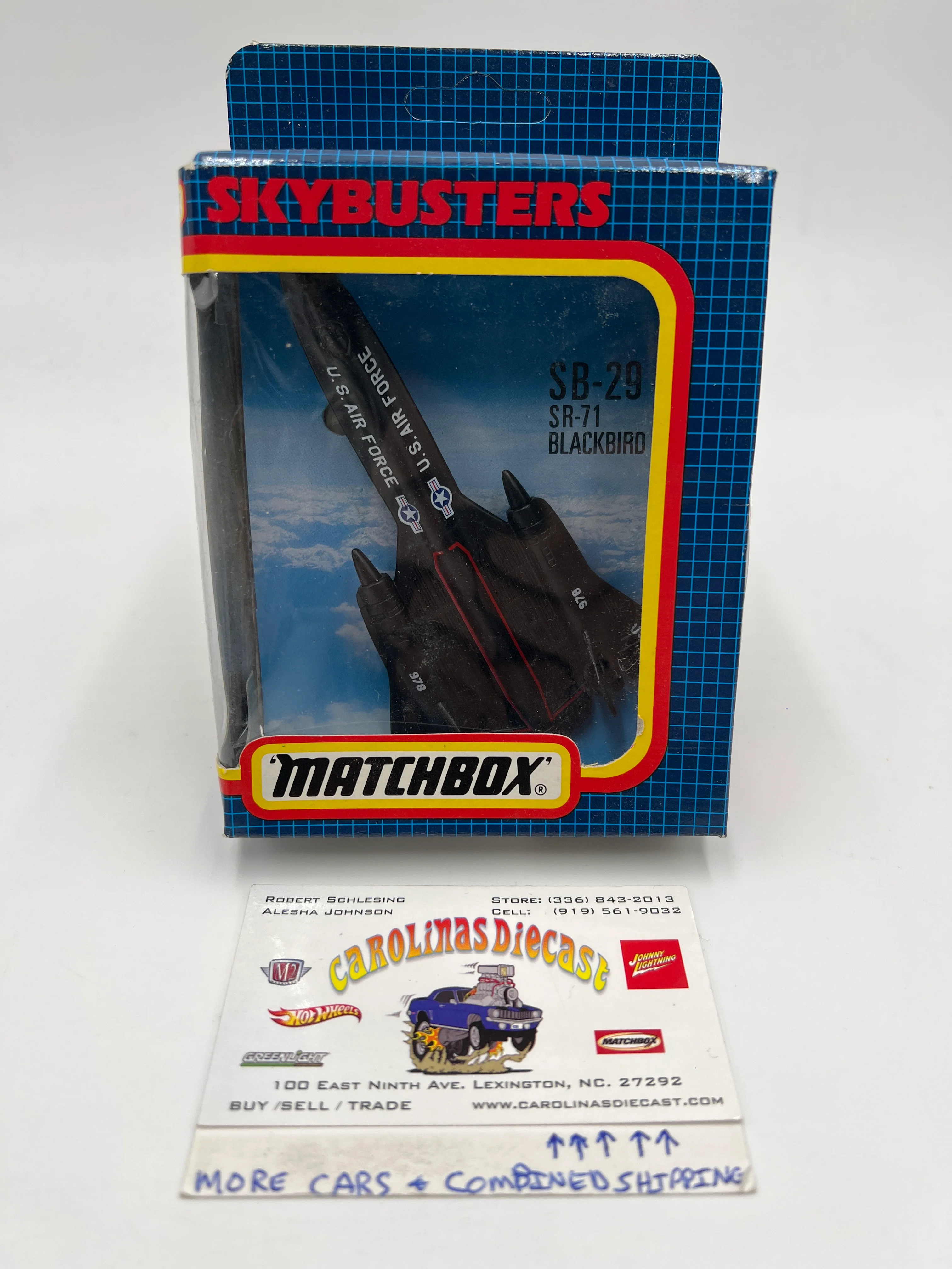 Matchbox Skybusters SB-29 SR-71 Blackbird USAF Unpunched