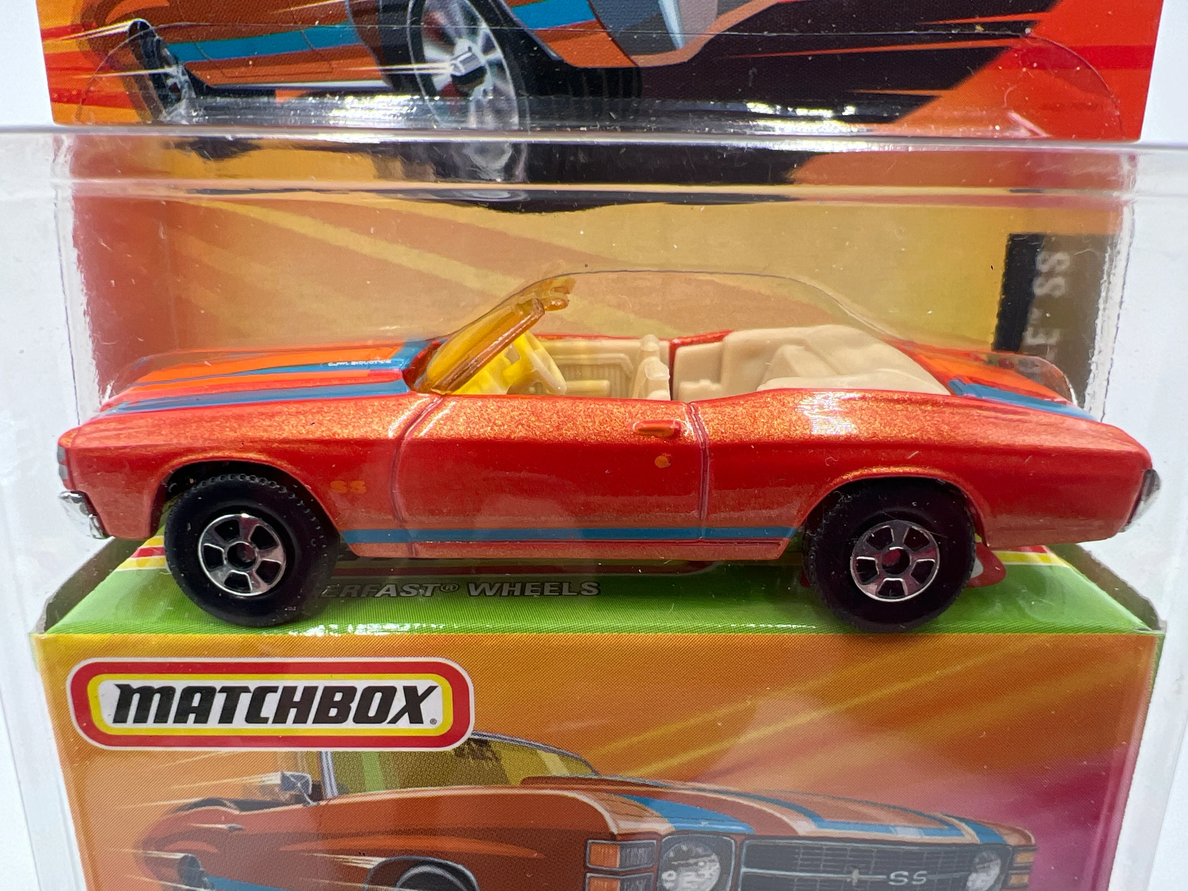 Matchbox Streakers #9 1971 Chevrolet Chevelle SS Orange 172i - Image 2