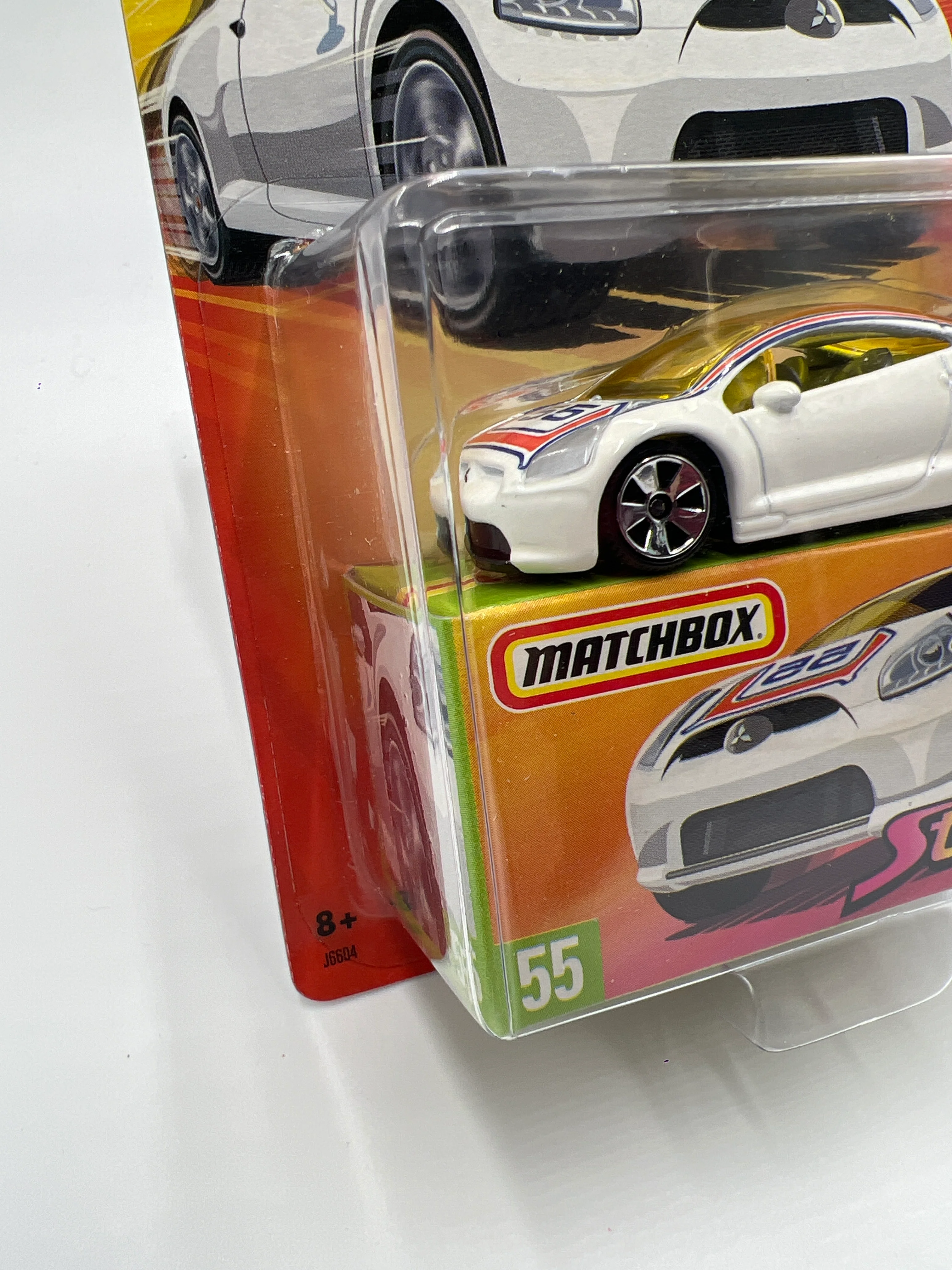 Matchbox Streakers #55 Mitsubishi Eclipse White Card Not Perfect (2) 172A - Image 5