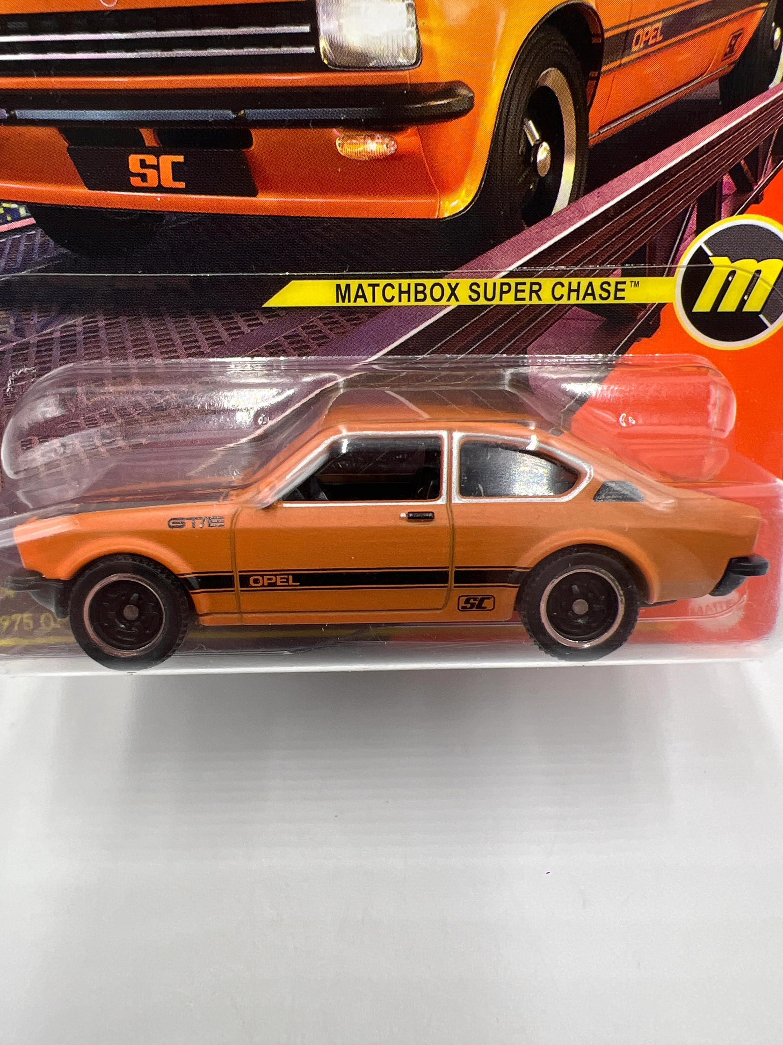 2024 Matchbox Super Chase 1975 Opel Kadett C GT-E Orange W/Protector - Image 2
