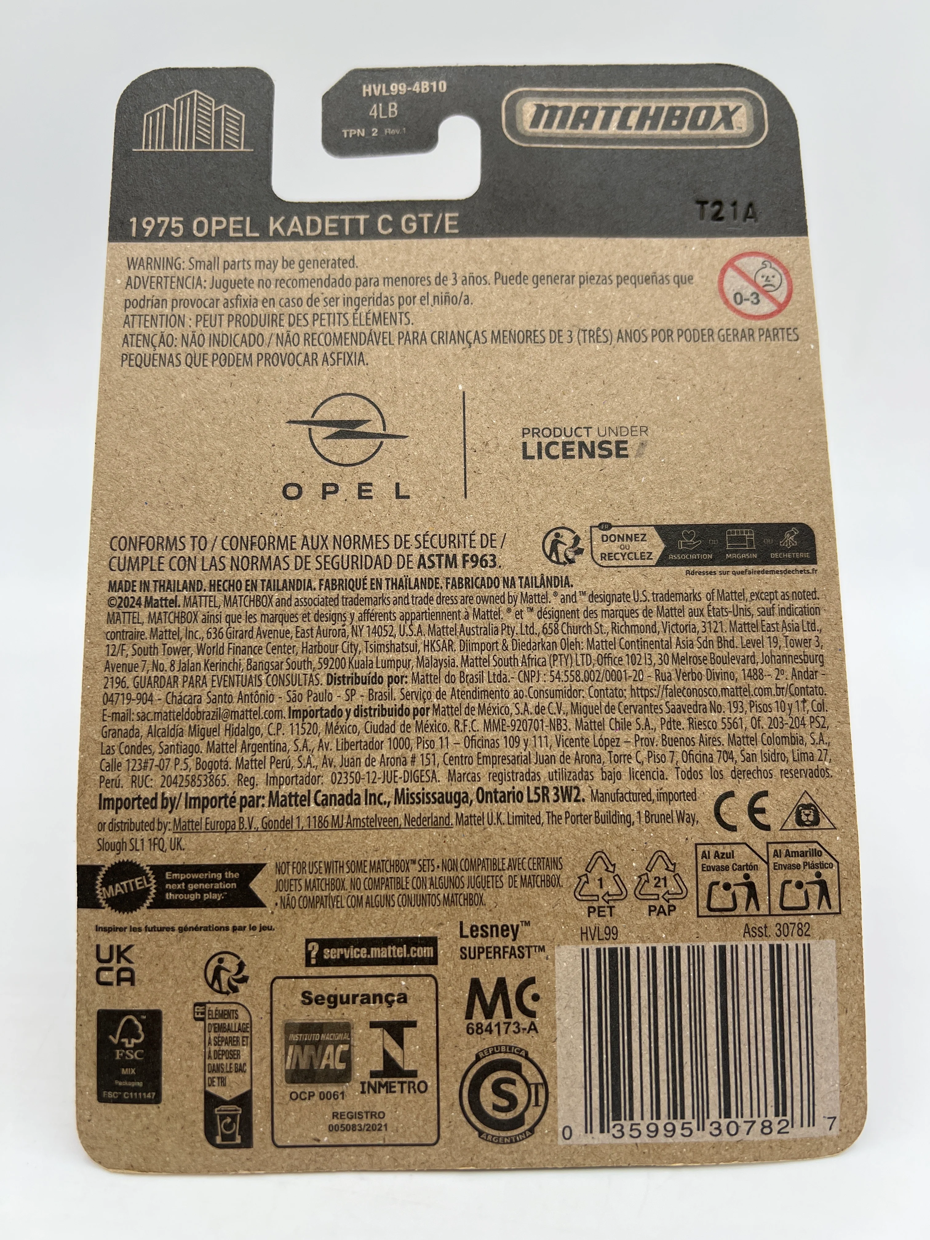 2024 Matchbox Super Chase 1975 Opel Kadett C GT-E Orange W/Protector - Image 6