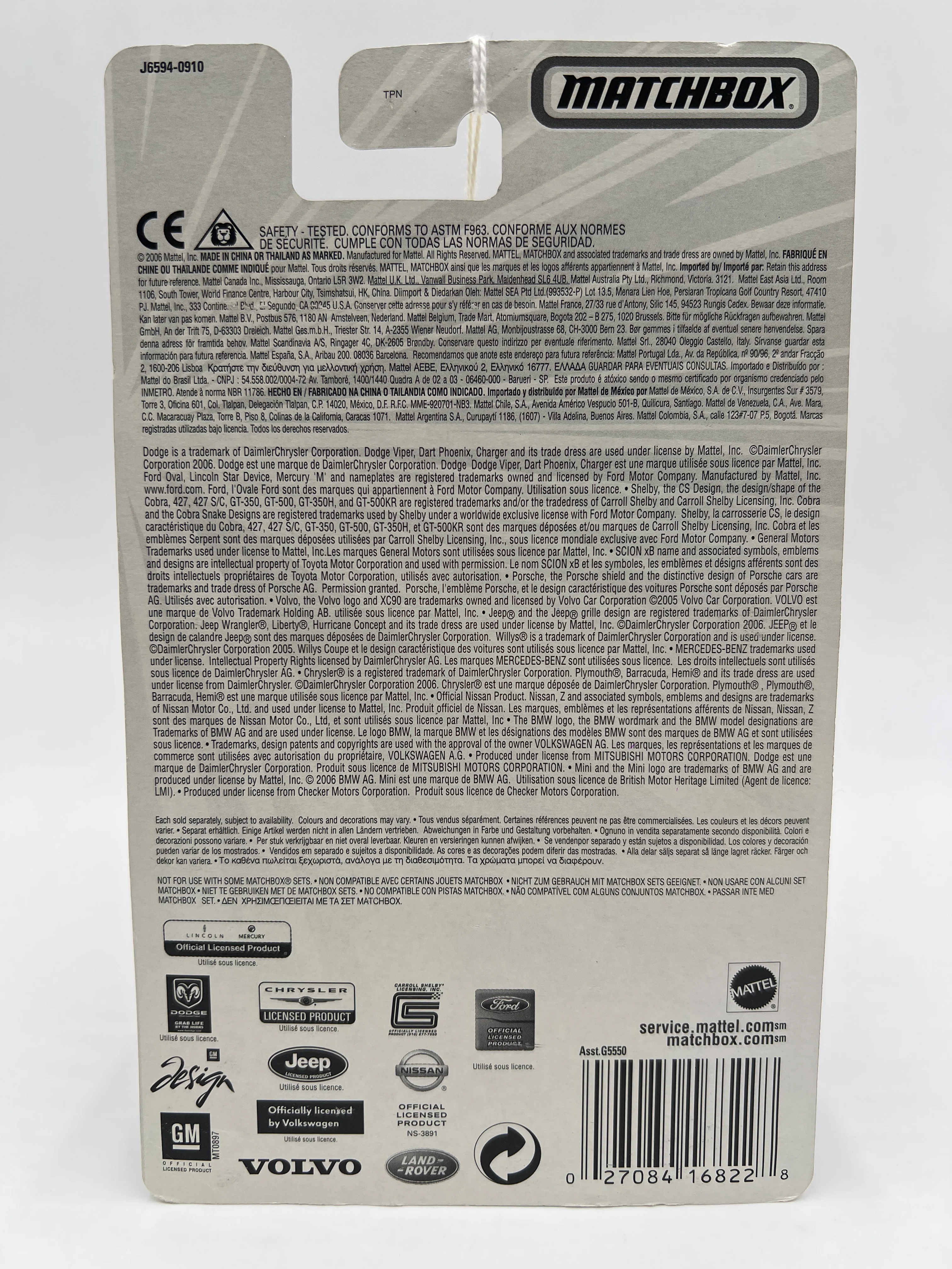 Matchbox Superfast #45 1956 Ford Sunliner White/Black 164J - Image 6