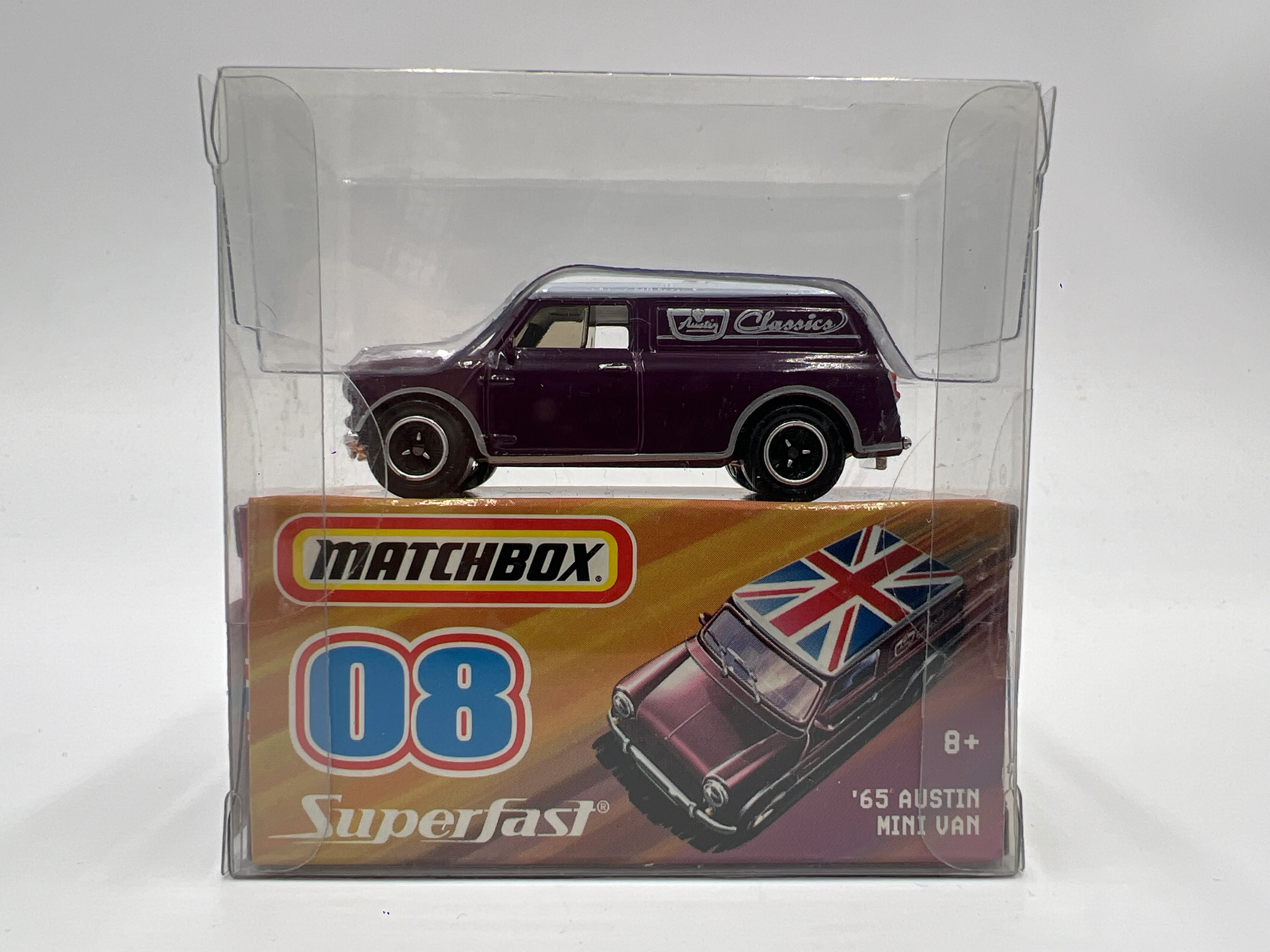 Matchbox Superfast #8 63 Austin Mini Van Purple - Image 2
