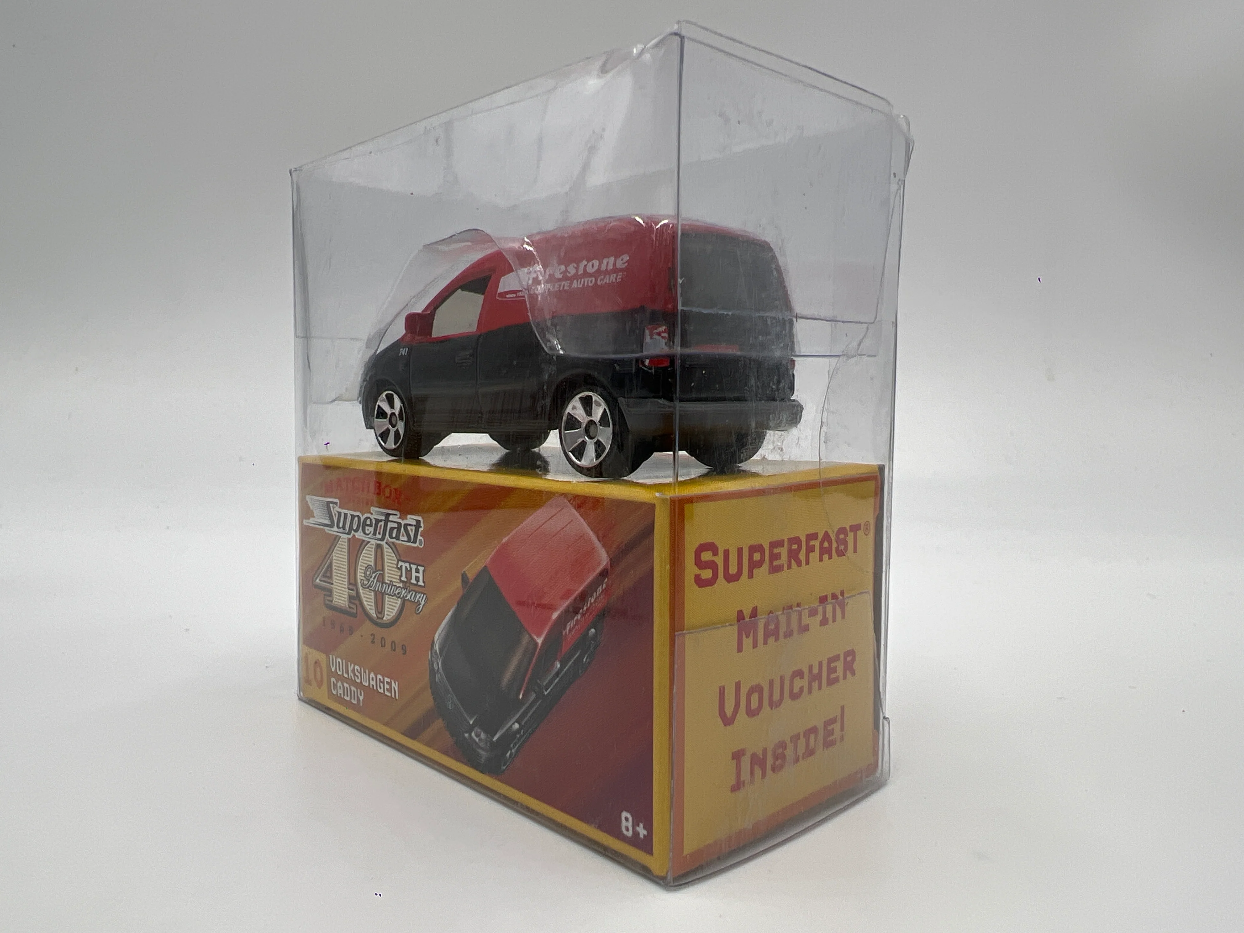 Matchbox Superfast 40th Anniversary #10 Volkswagen Caddy Firestone Black/Red - Image 5
