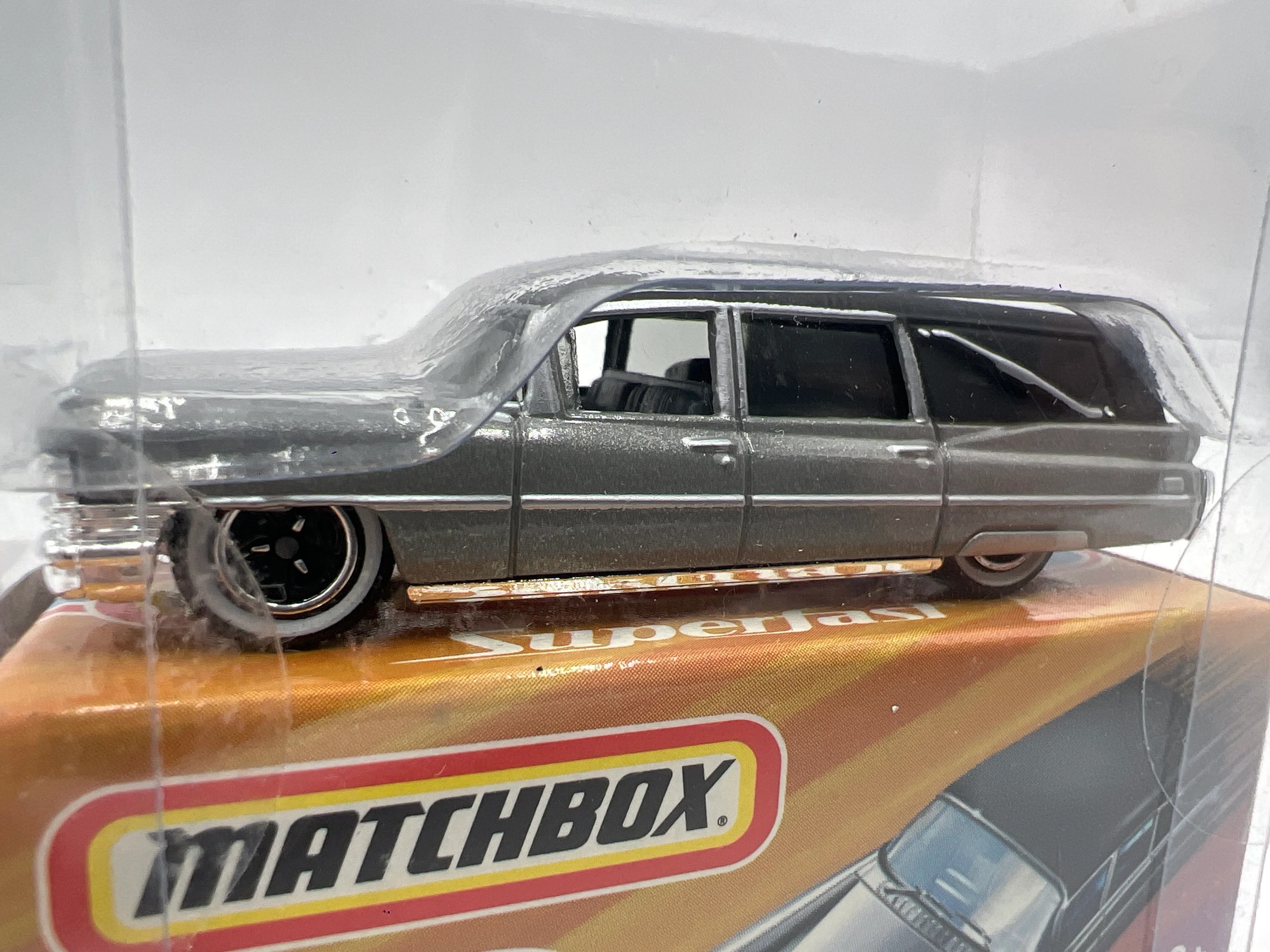 Matchbox Superfast #9 63 Cadillac Hearse Gray - Image 3