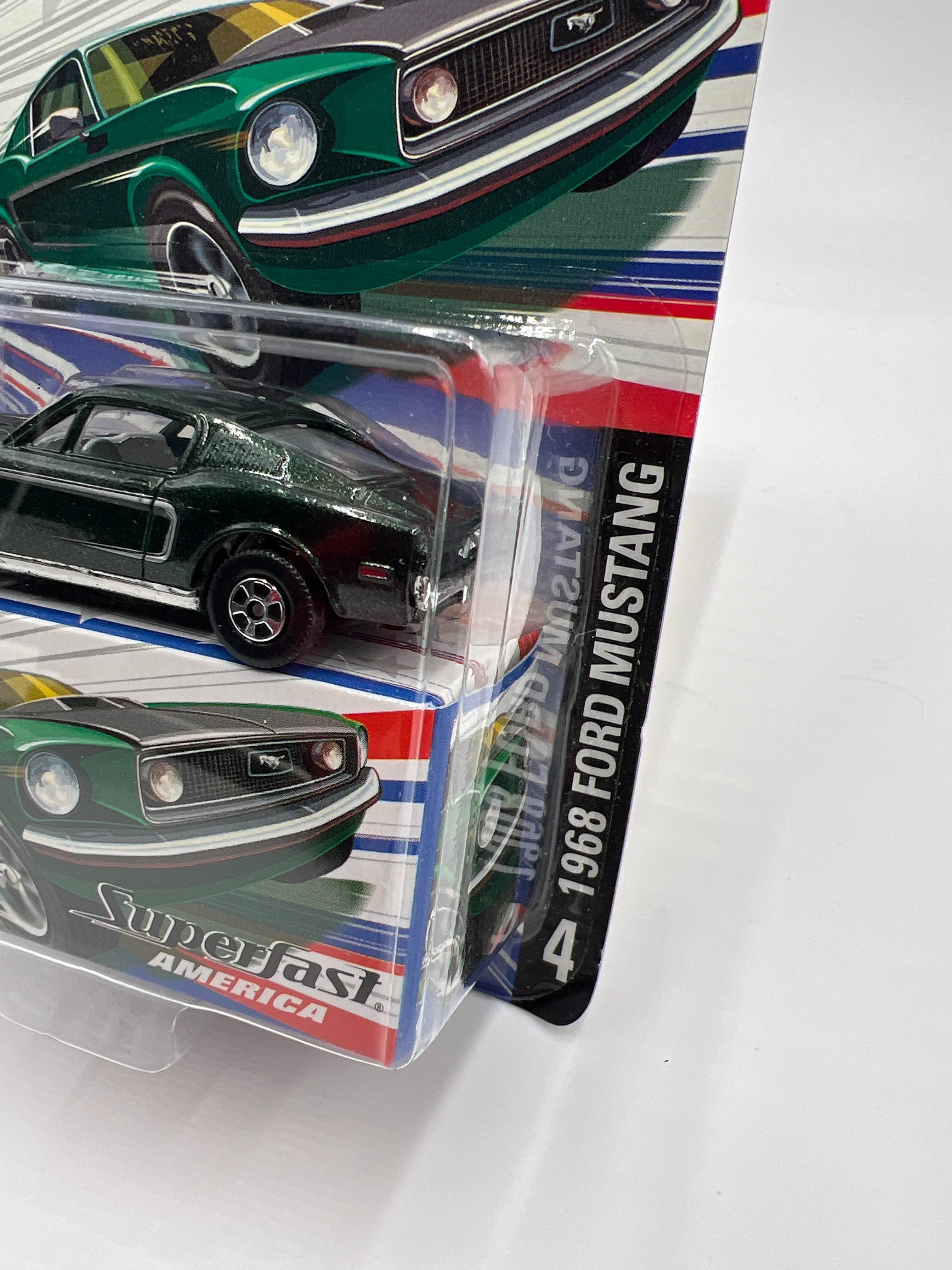 Matchbox Superfast America #4 1968 Ford Mustang Green 174F - Image 3