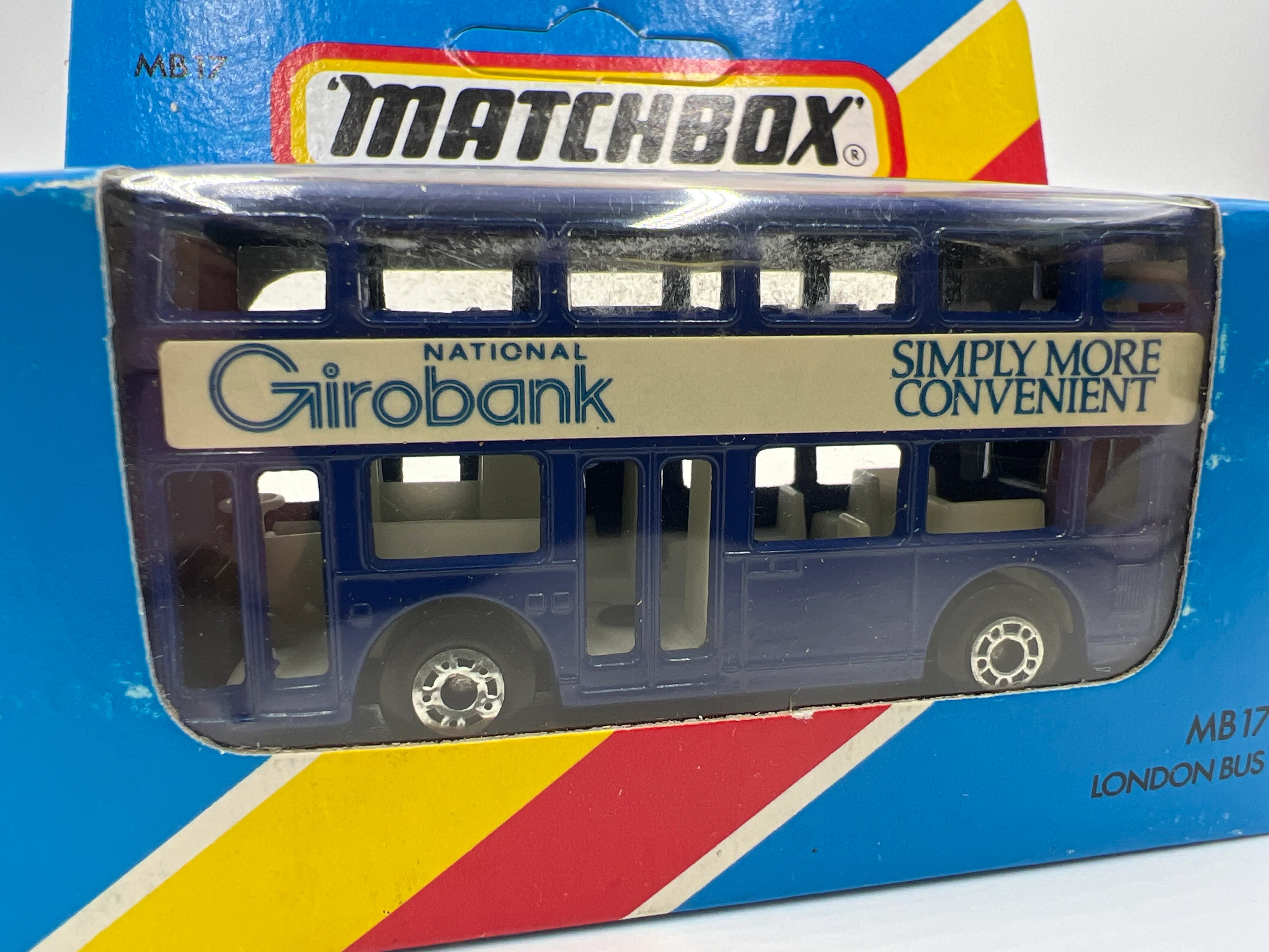 Matchbox Unpunched #17 National Girobank London Bus Blue - Image 3