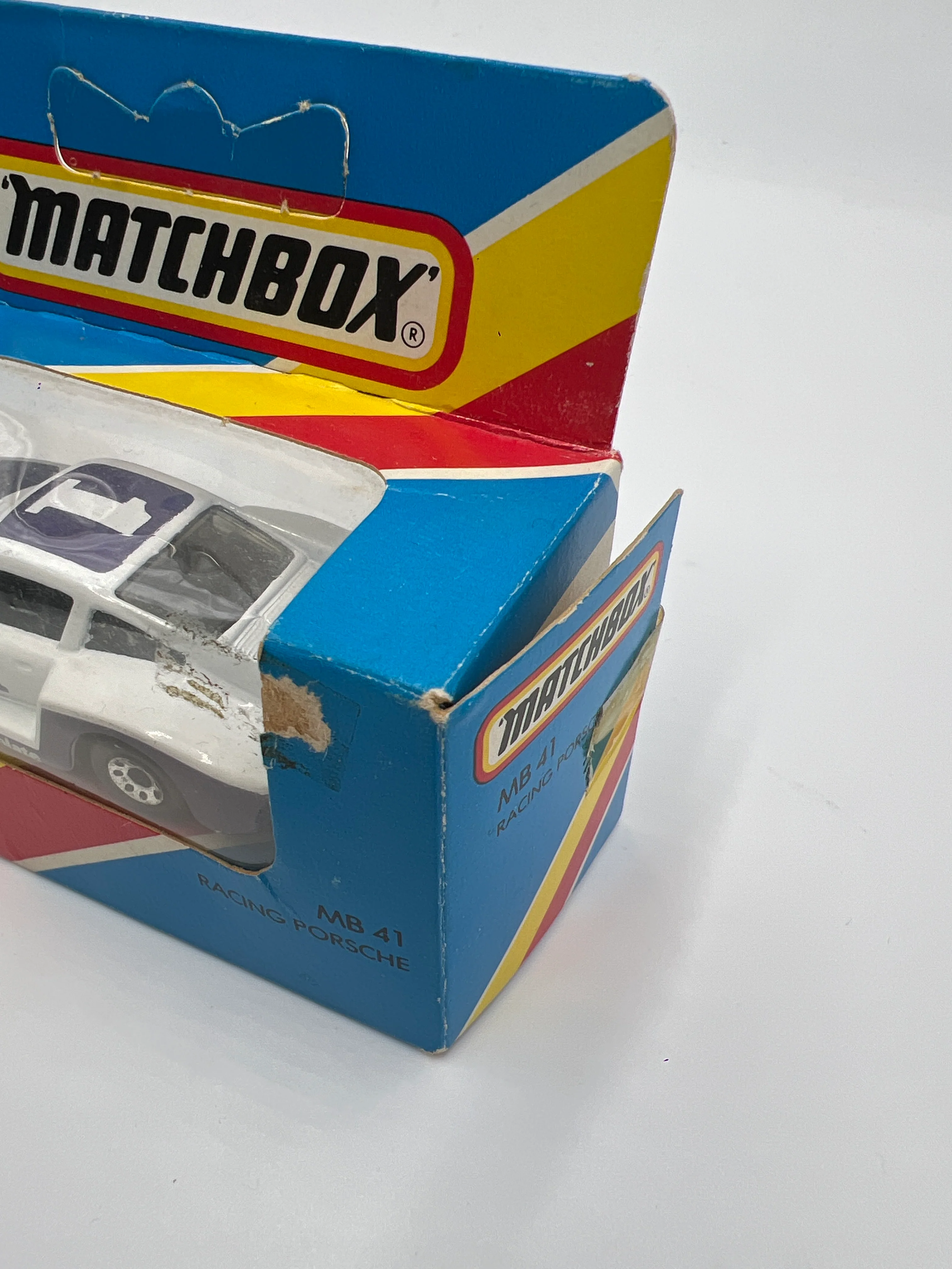 Matchbox Unpunched #41 Cadburys Buttons Racing Porsche 935 #1 White (Box Opened) - Image 4