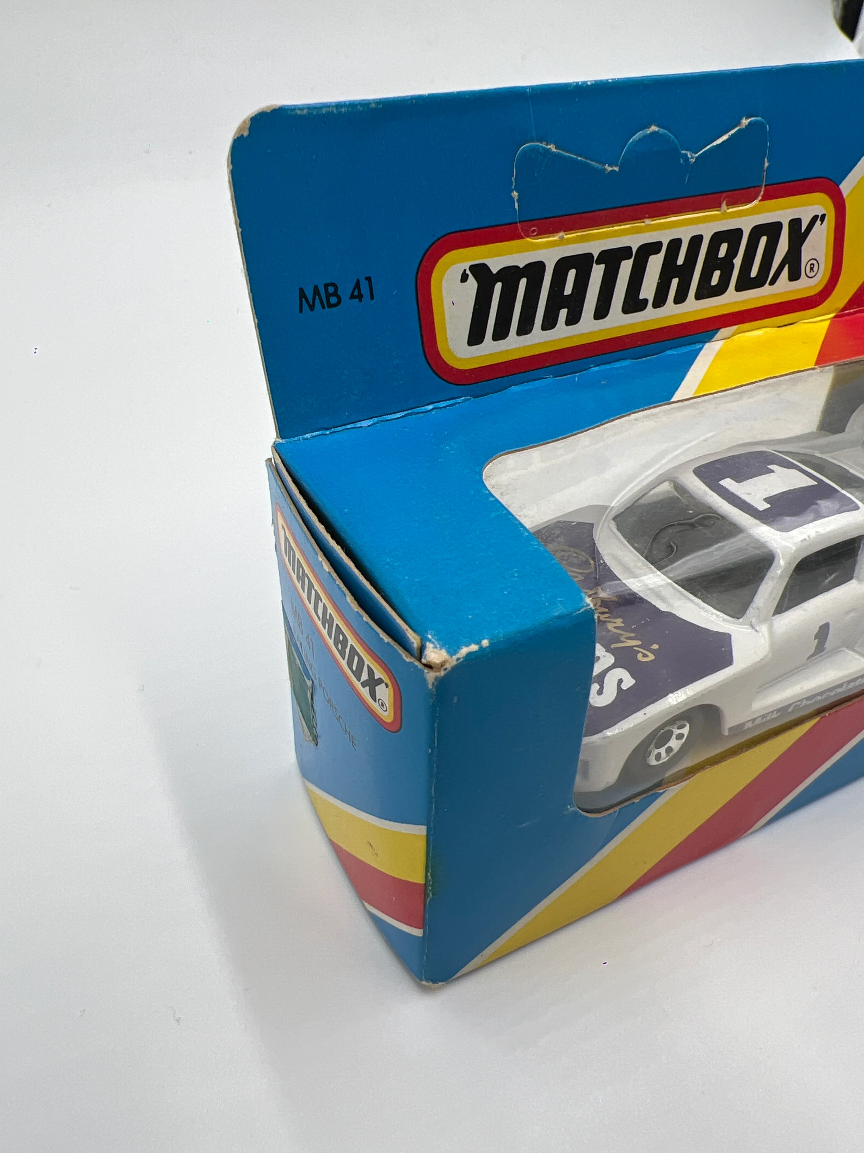 Matchbox Unpunched #41 Cadburys Buttons Racing Porsche 935 #1 White (Box Opened) - Image 5