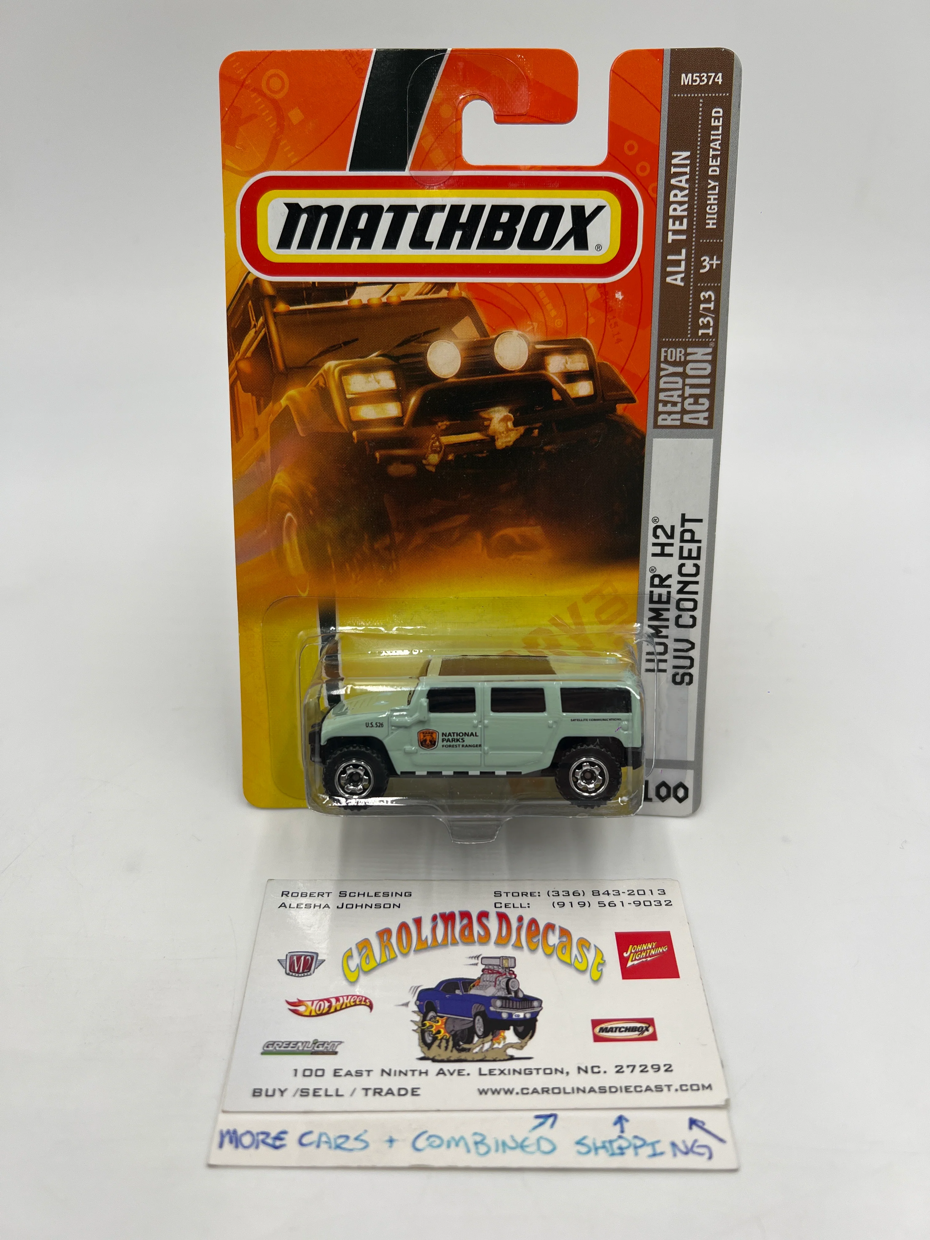 Matchbox All Terrain #100 National Parks Hummer H2 SUV Concept W/Protector
