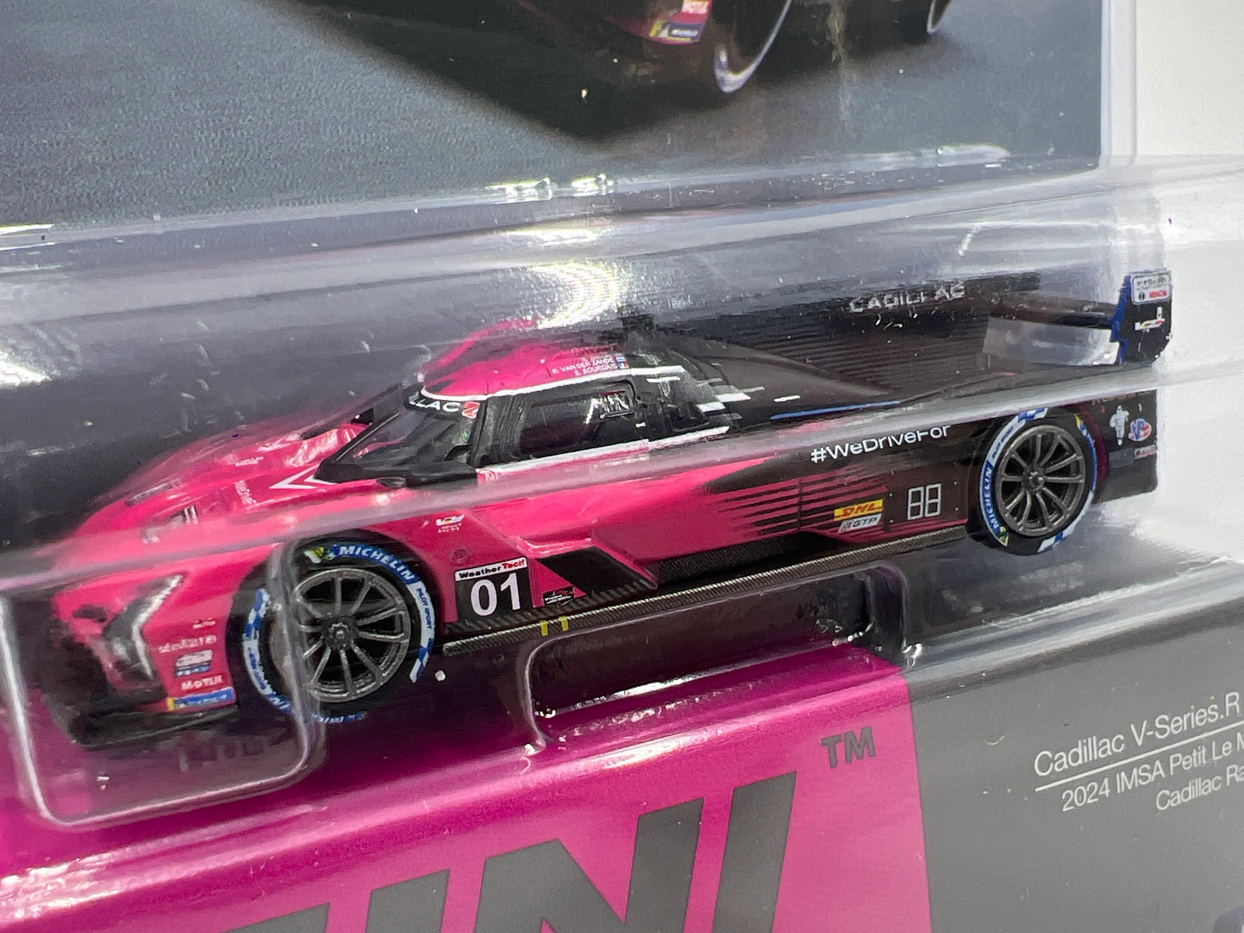 Mini GT #1010 Cadillac V-Series.R #01 2024 IMSA Petit Le Mans Cadillac Racing Pink/Black - Image 2