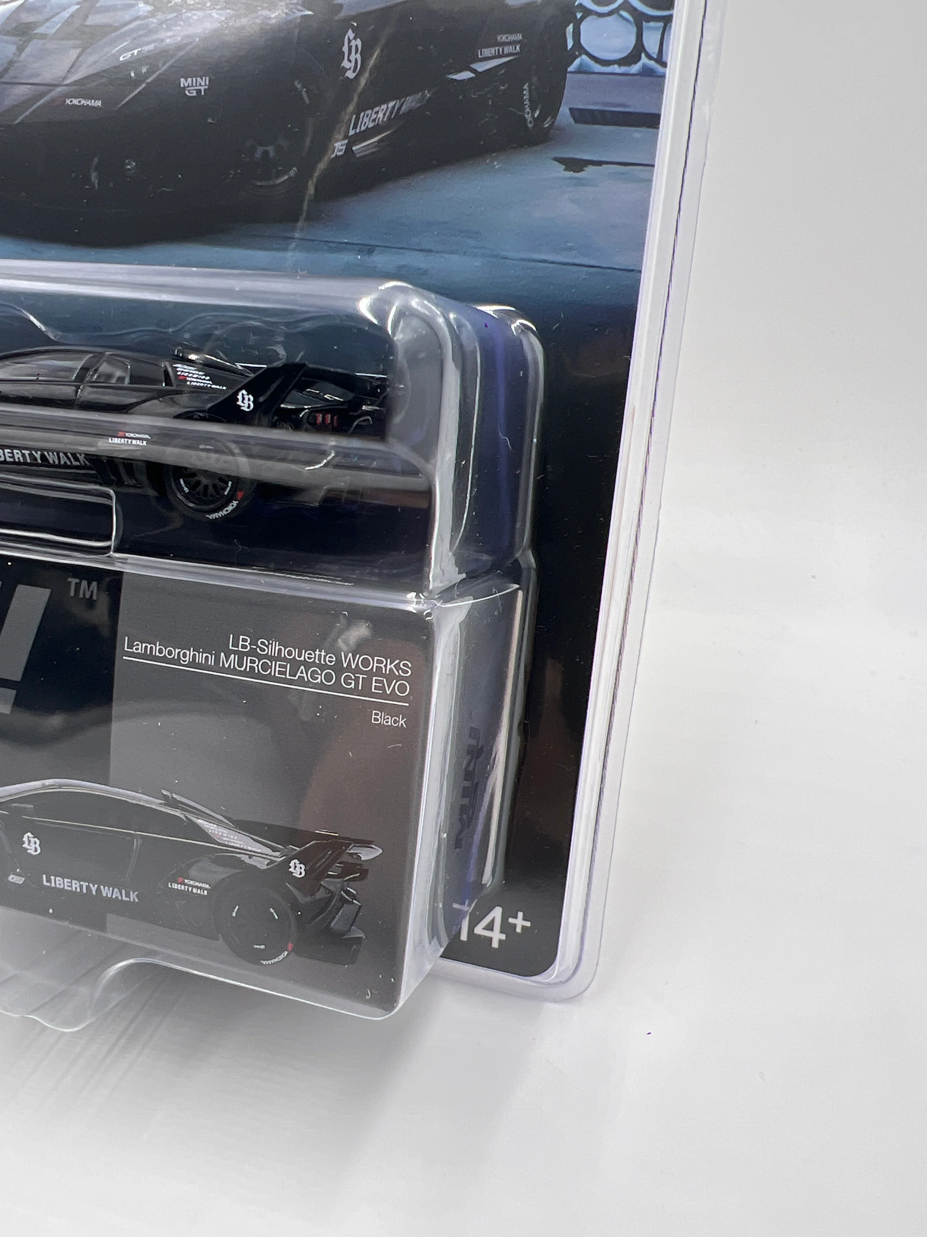 Mini GT #1053 LB-Silhouette Works Lamborghini Murcielago GT Evo Black - Image 3