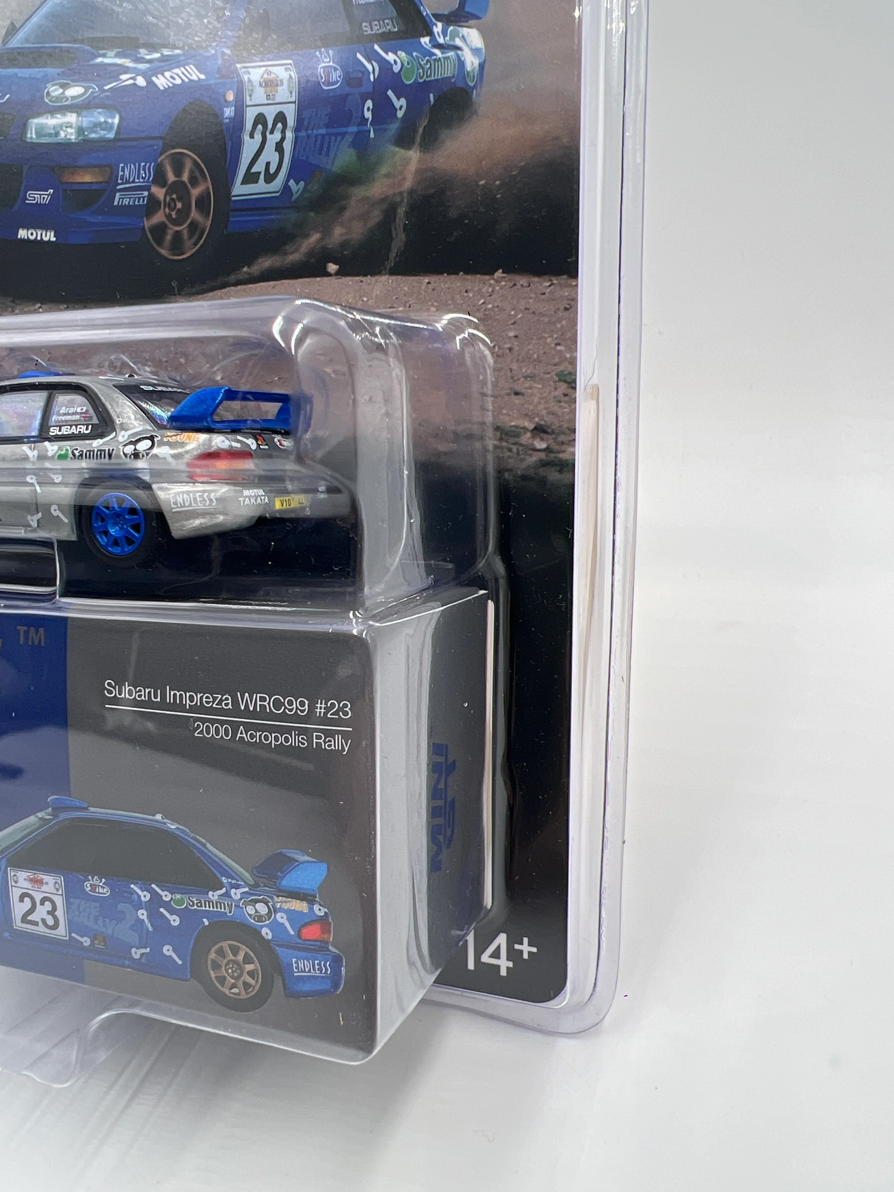 Mini GT #1078 CHASE Subaru Impreza WRC99 #23 2000 Acropolis Rally - Image 3