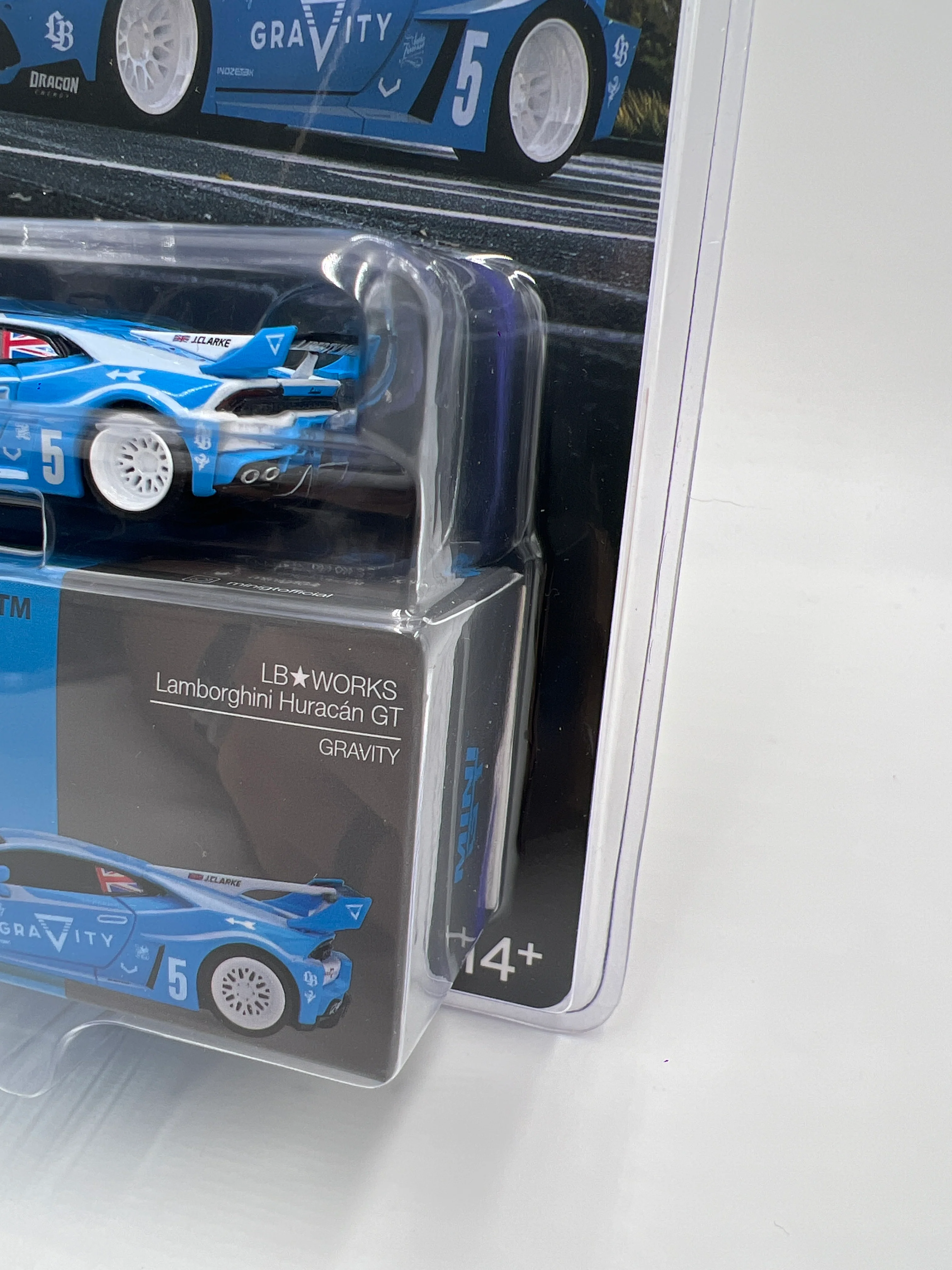 Mini GT #1055 LB Works Lamborghini Huracan GT Gravity Blue - Image 3