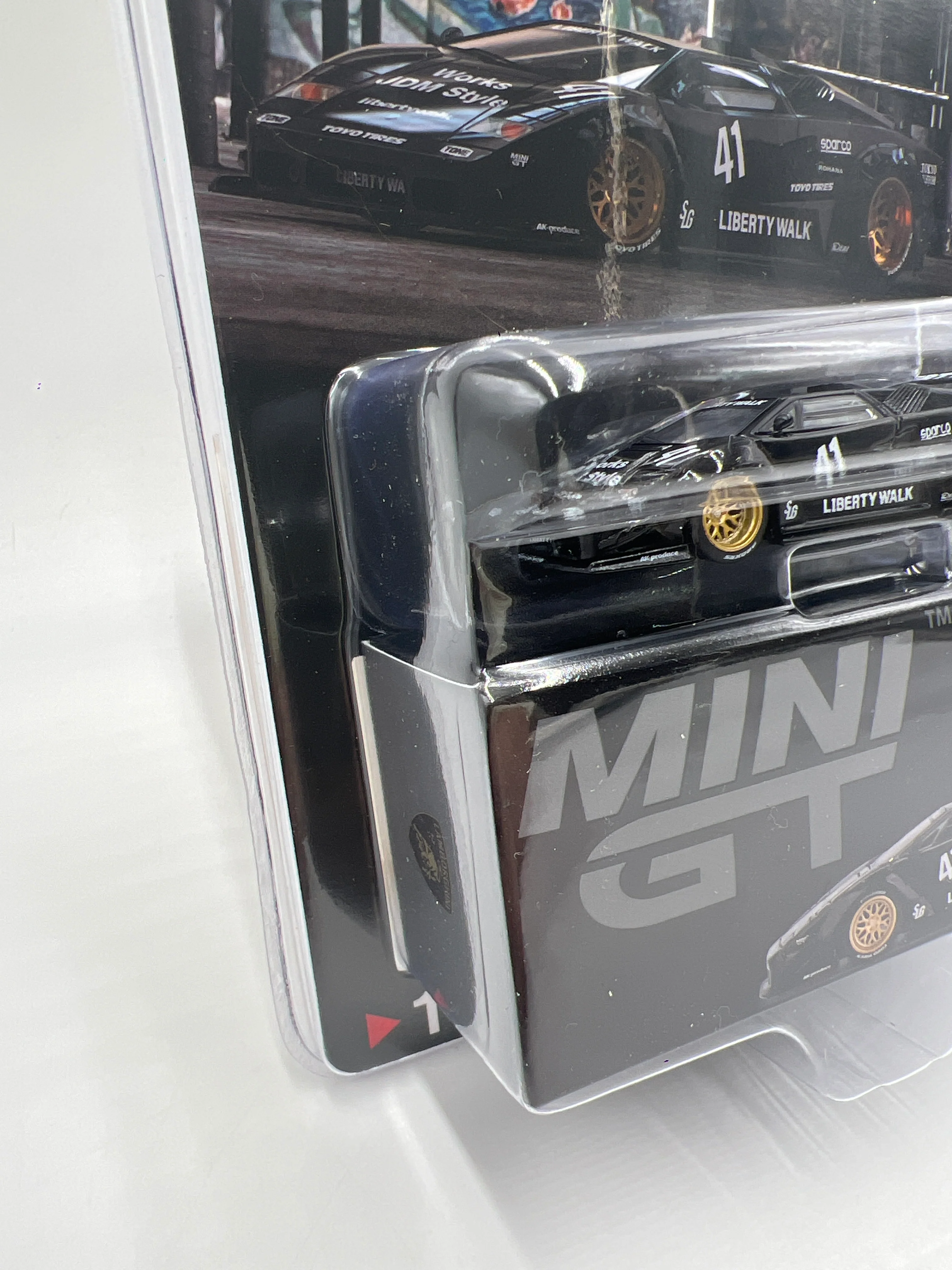 Mini GT #1081 Lamborghini Countach LB-Works Black 234C - Image 4