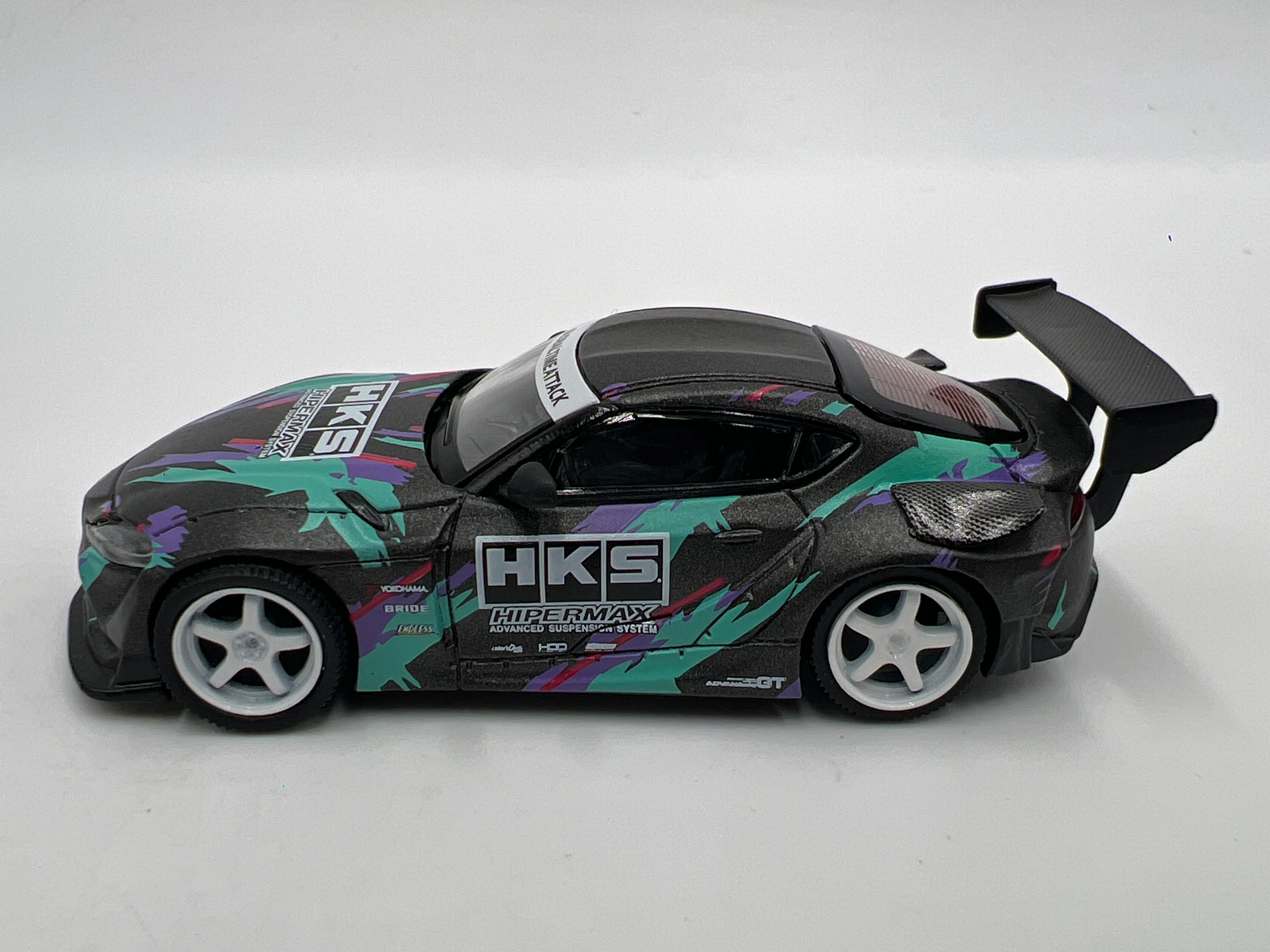 Mini GT #212 MiJo Exclusive HKS Toyota GR Supra 2019 SEMA Presentation - Image 4