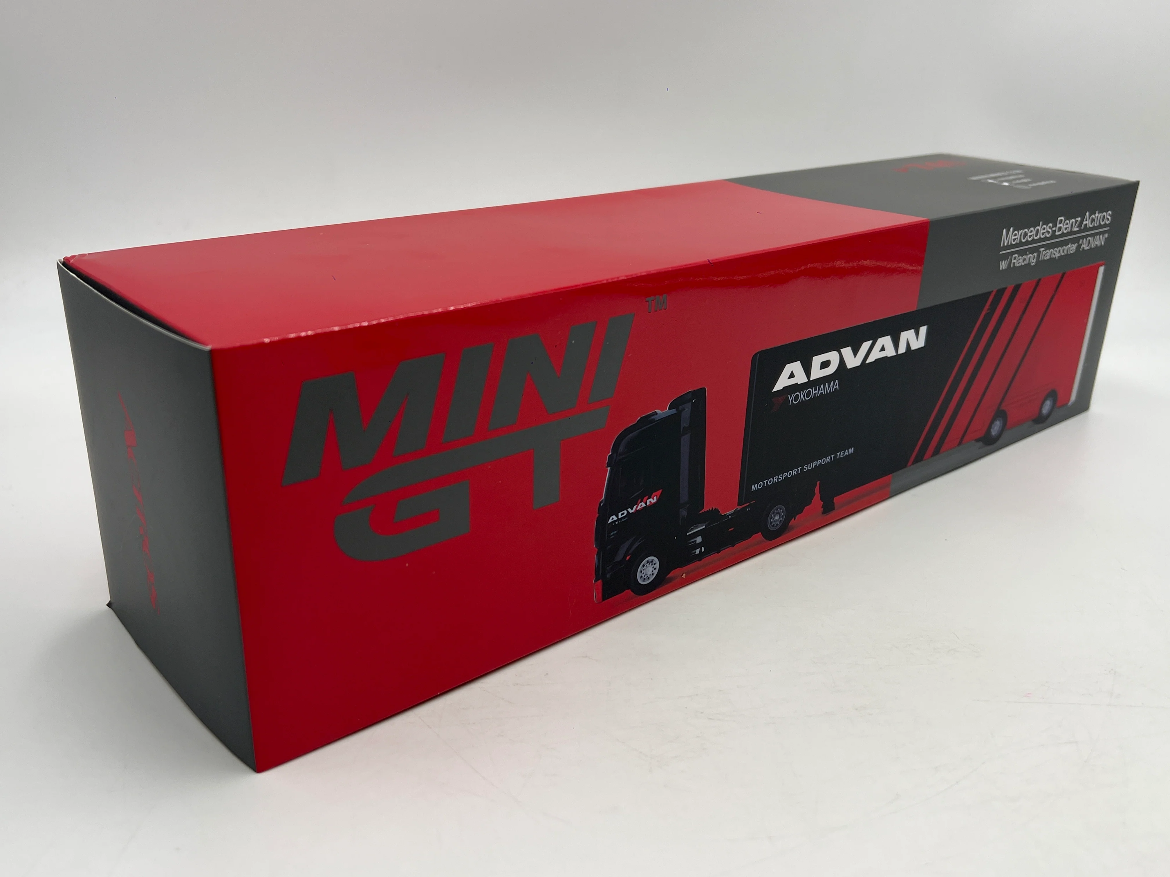 Mini GT #741 Mercedes-Benz Actros W/Racing Transporter Advan - Image 7