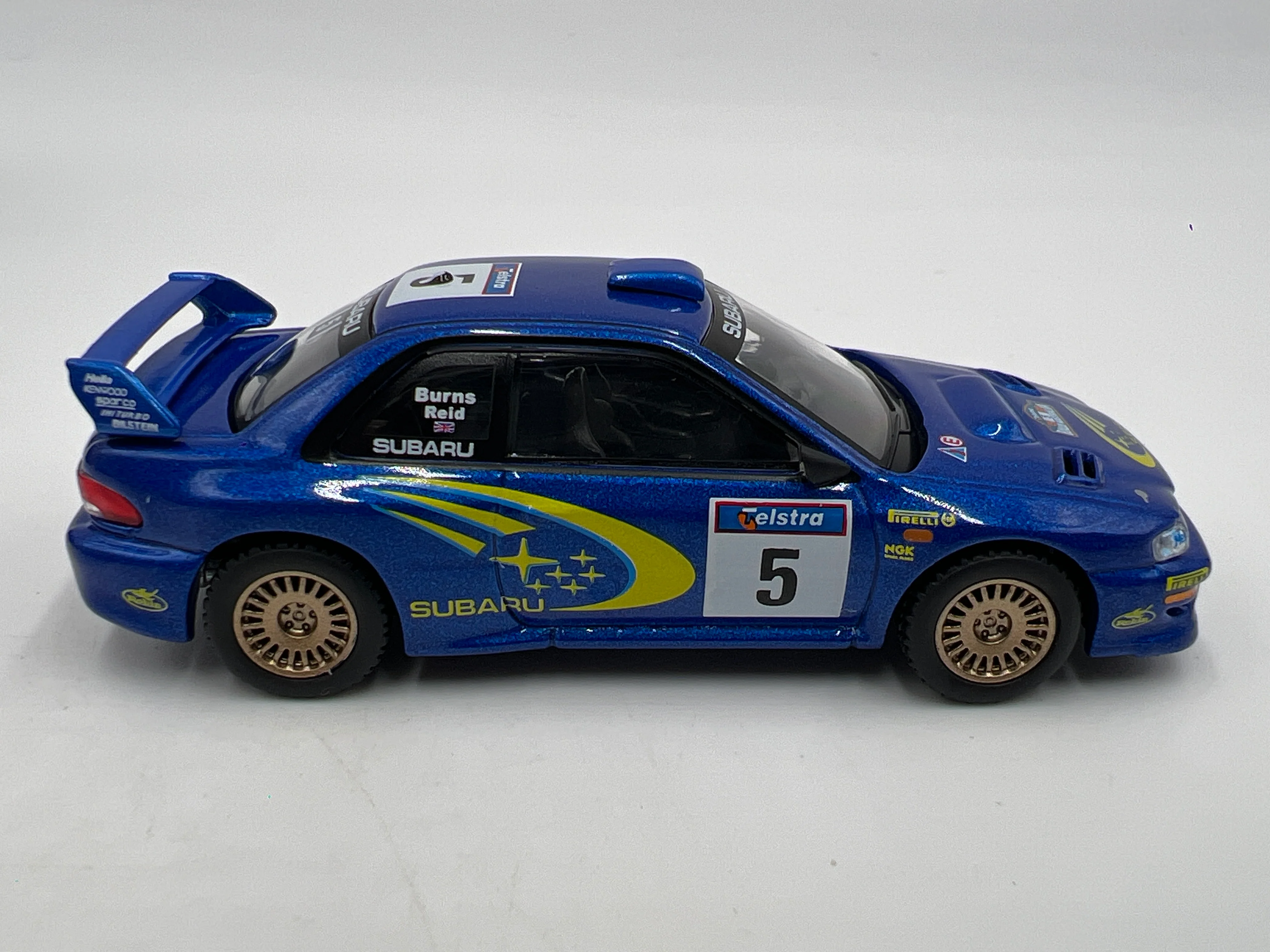 Mini GT 1:64 Box Model #986 Subaru Impreza WRC99 #5 1999 Rally Australia Winner Blue - Image 4