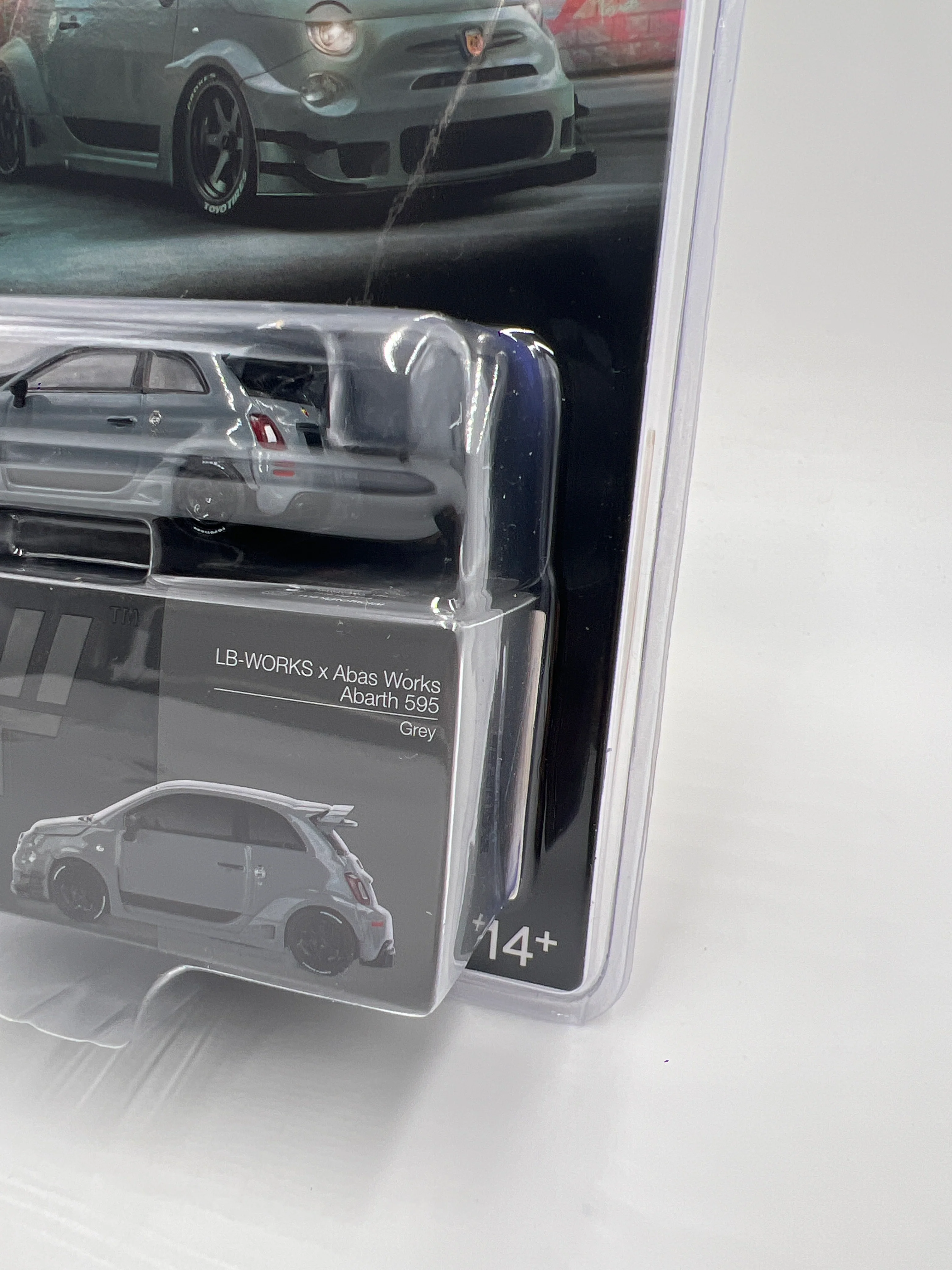 Mini GT #995 LB-Works x Abas Works Abarth 595 Grey 234H - Image 3