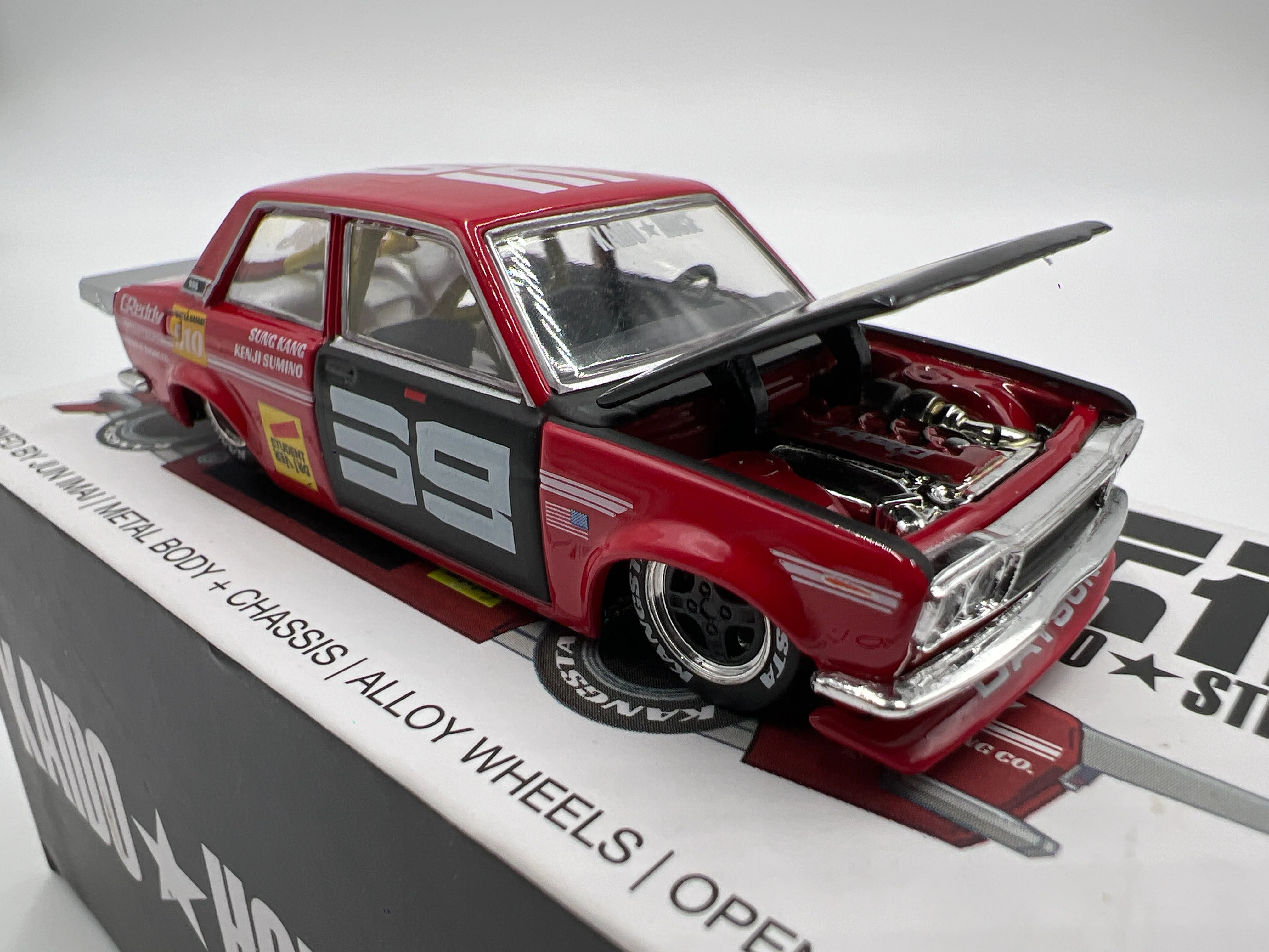 Mini GT Kaido House #003 Datsun 510 Pro Street Red - Image 3