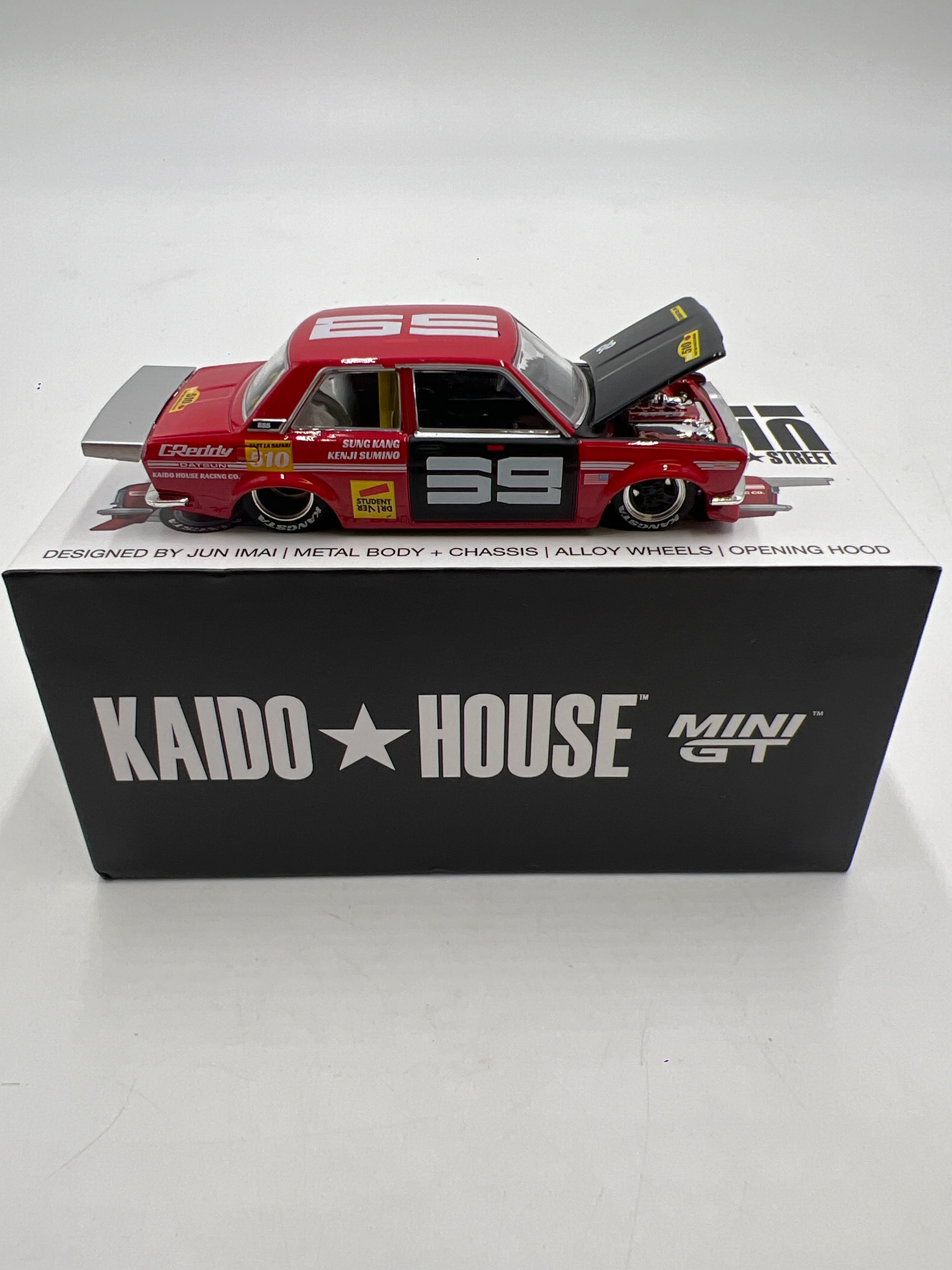 Mini GT Kaido House #003 Datsun 510 Pro Street SK510 Red - Image 2