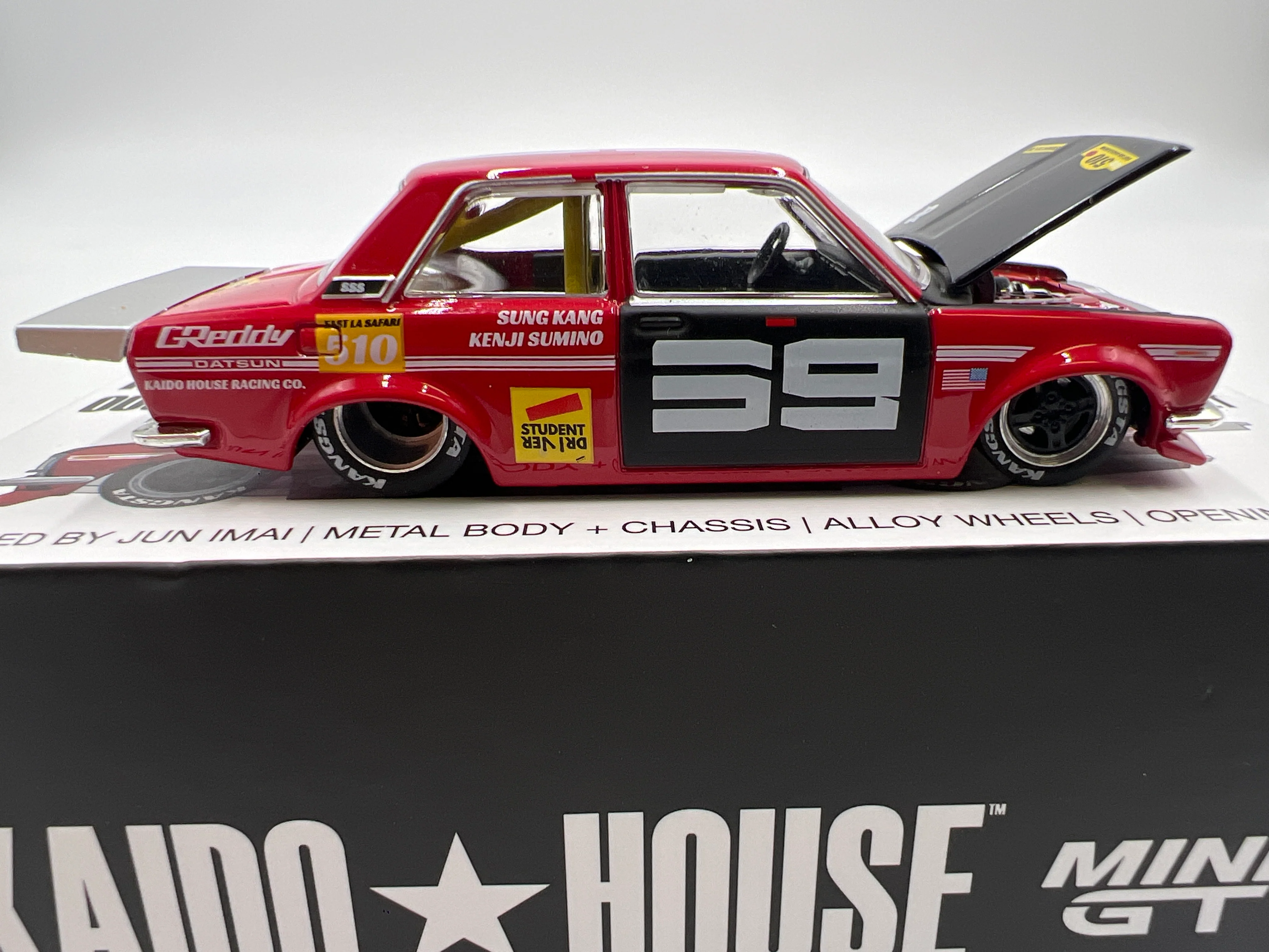 Mini GT Kaido House #003 Datsun 510 Pro Street SK510 Red - Image 5