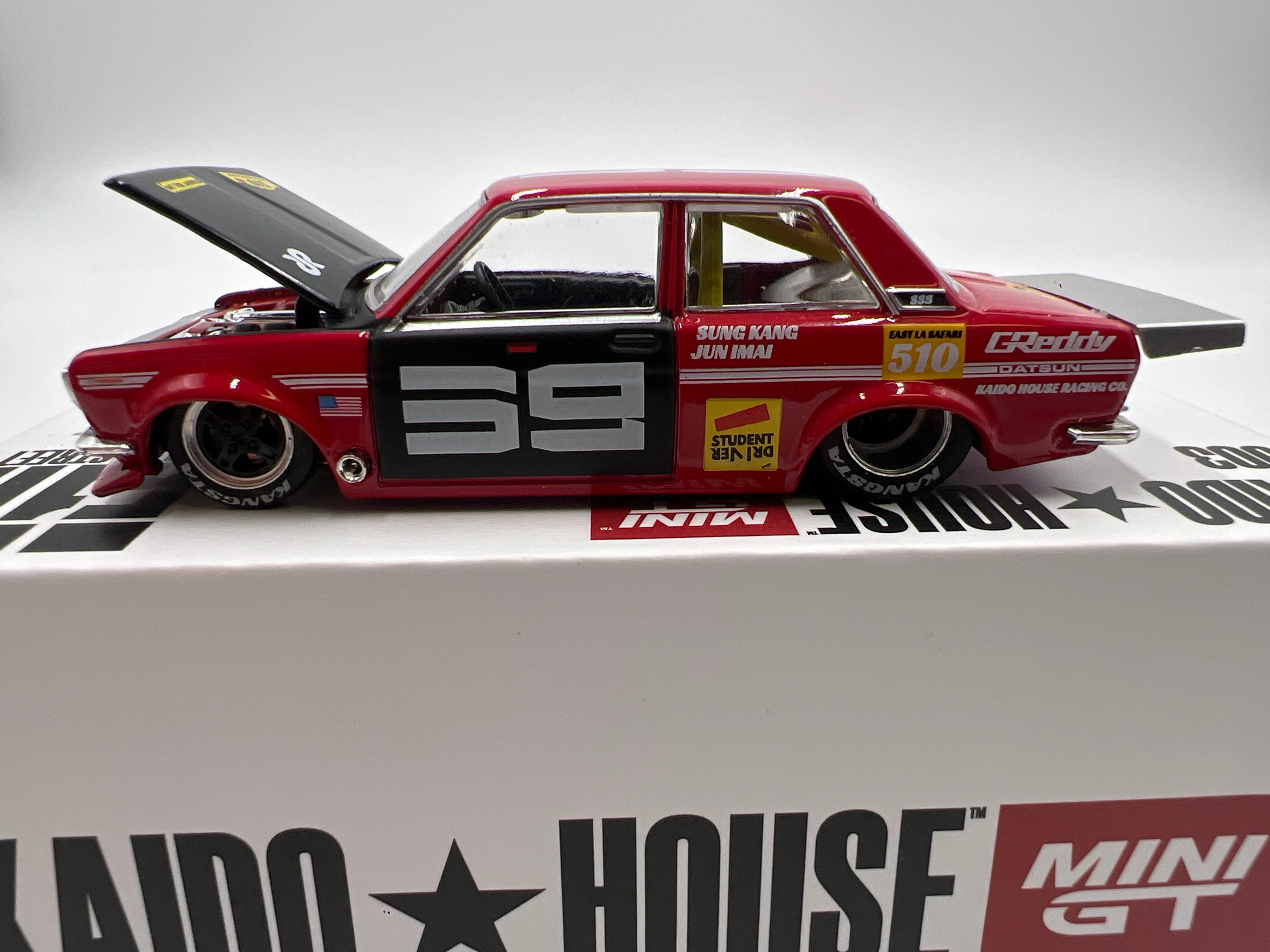 Mini GT Kaido House #003 Datsun 510 Pro Street SK510 Red - Image 6