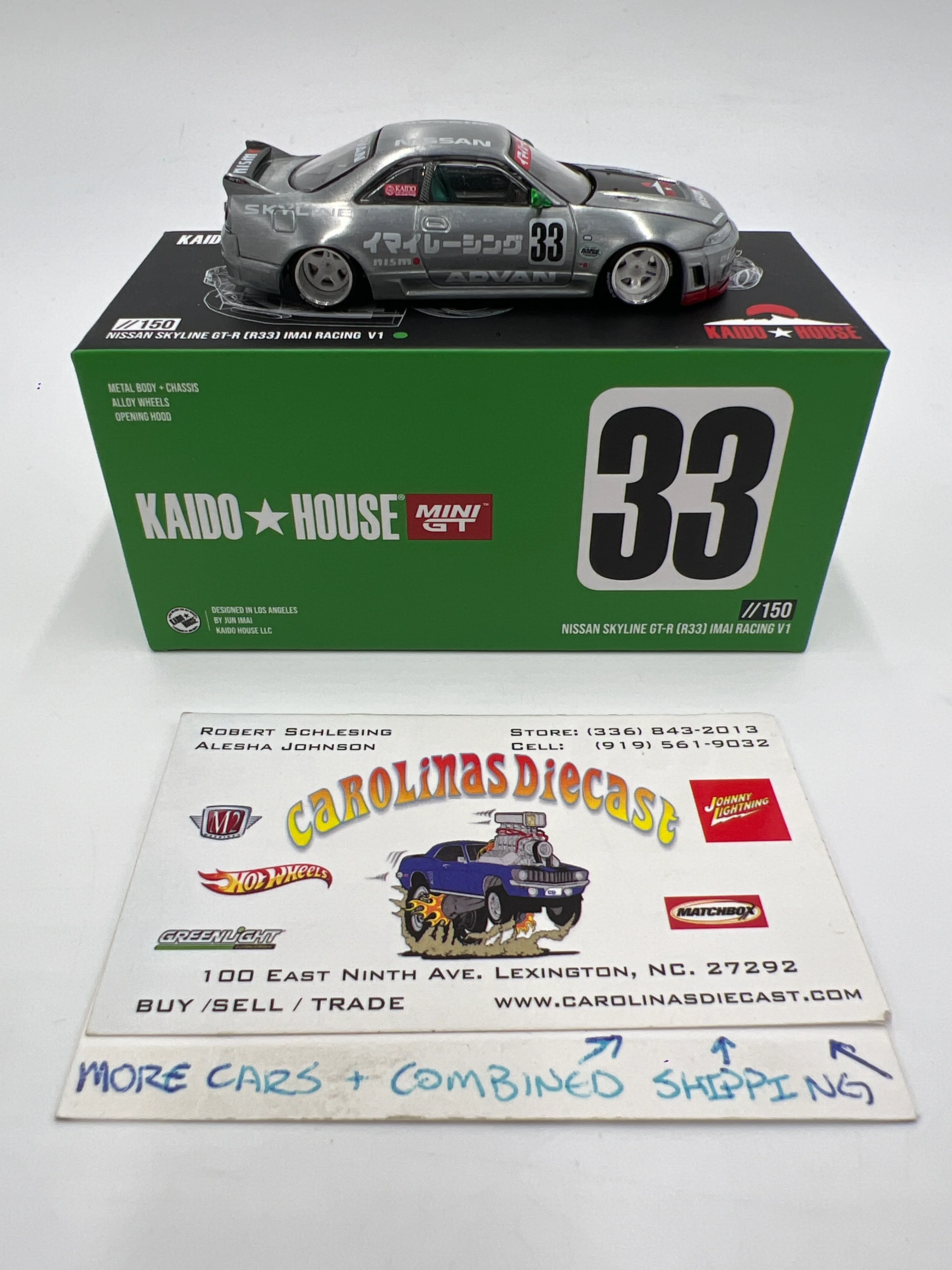 Mini GT Kaido House #150 CHASE Nissan Skyline GT-R R33 Imai Racing V1