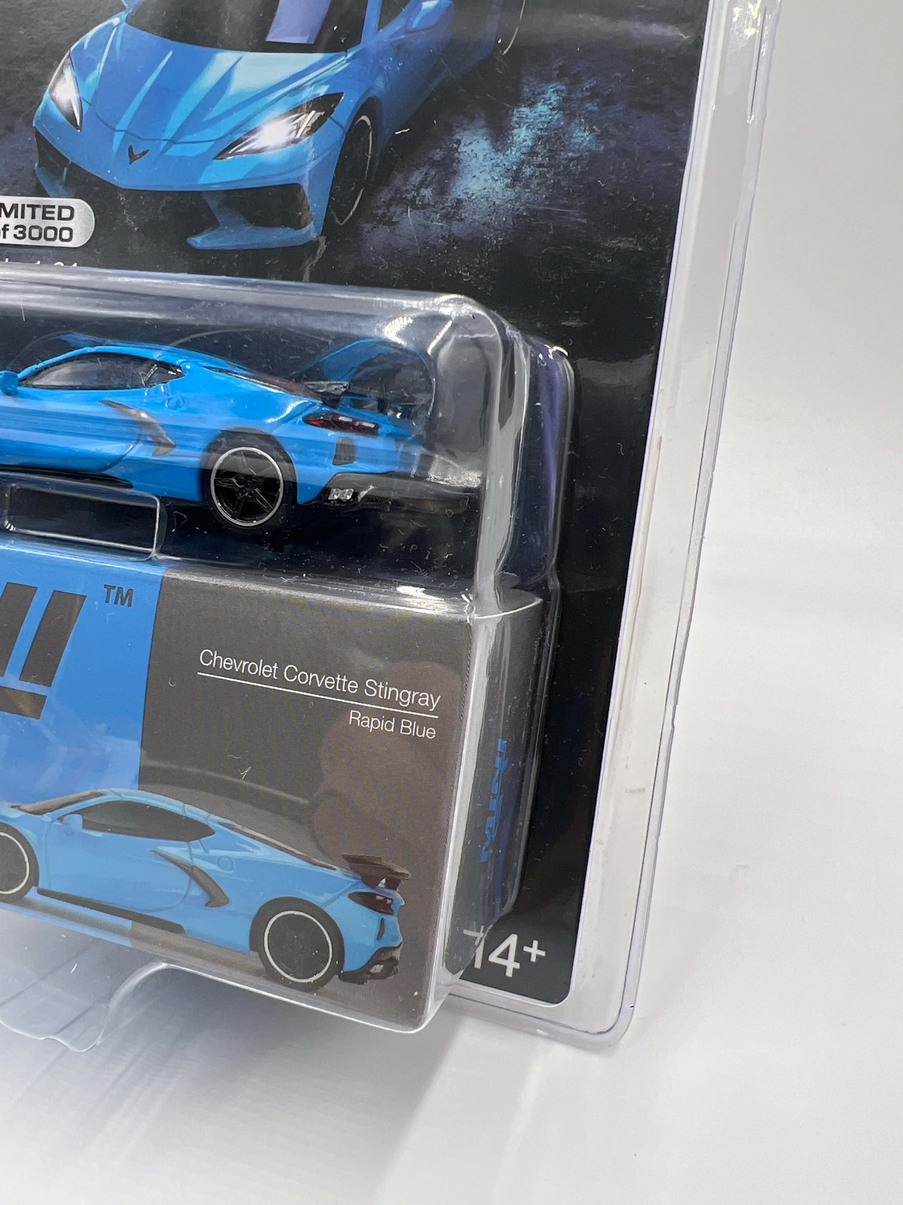 Mini GT Mijo Exclusives #251 Chevrolet Corvette Stingray Blue - Image 4