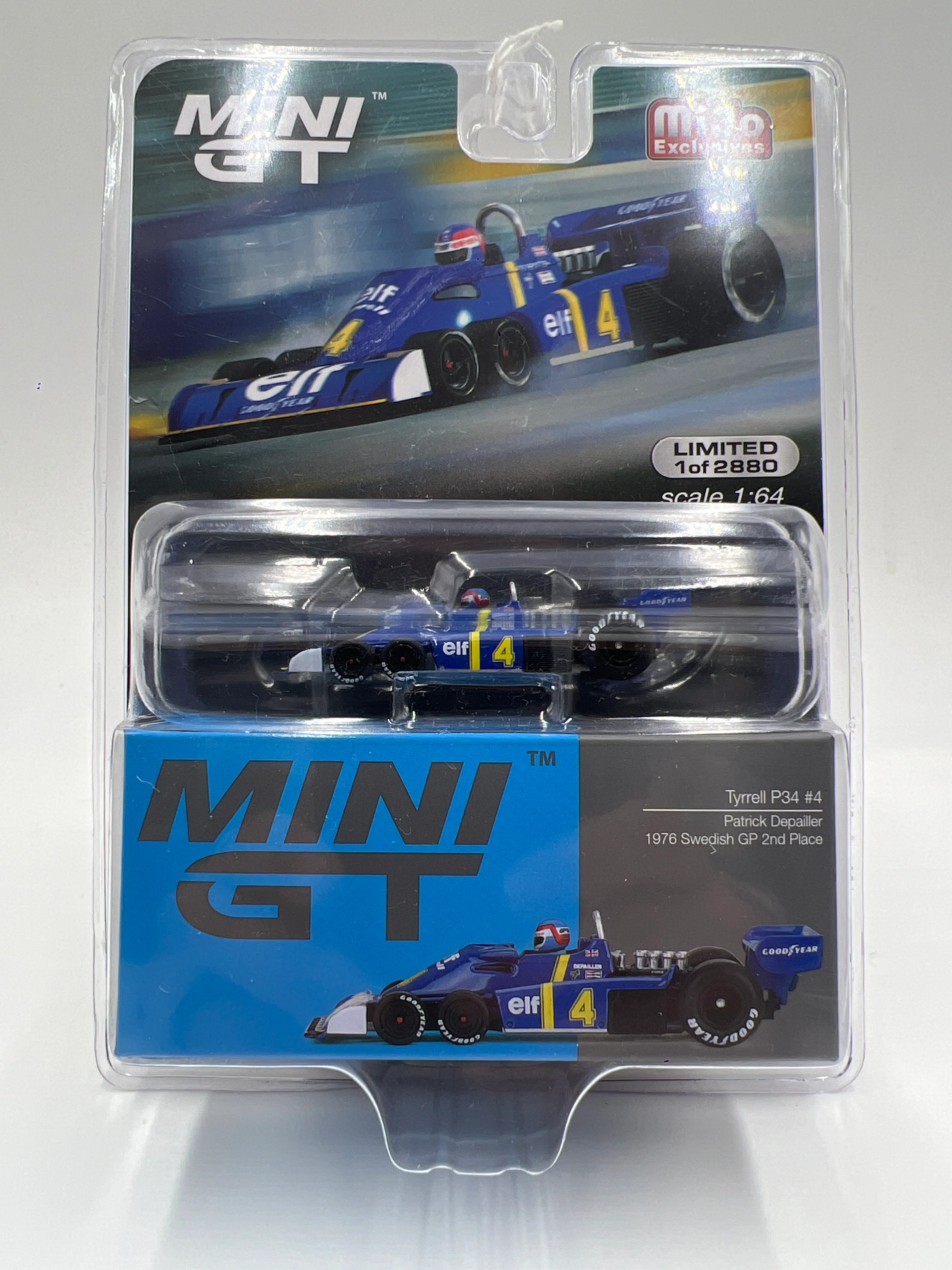 Mini GT Mijo Exclusives #584 Tyrell P34 #4 Patrick Depailler Blue - Image 2