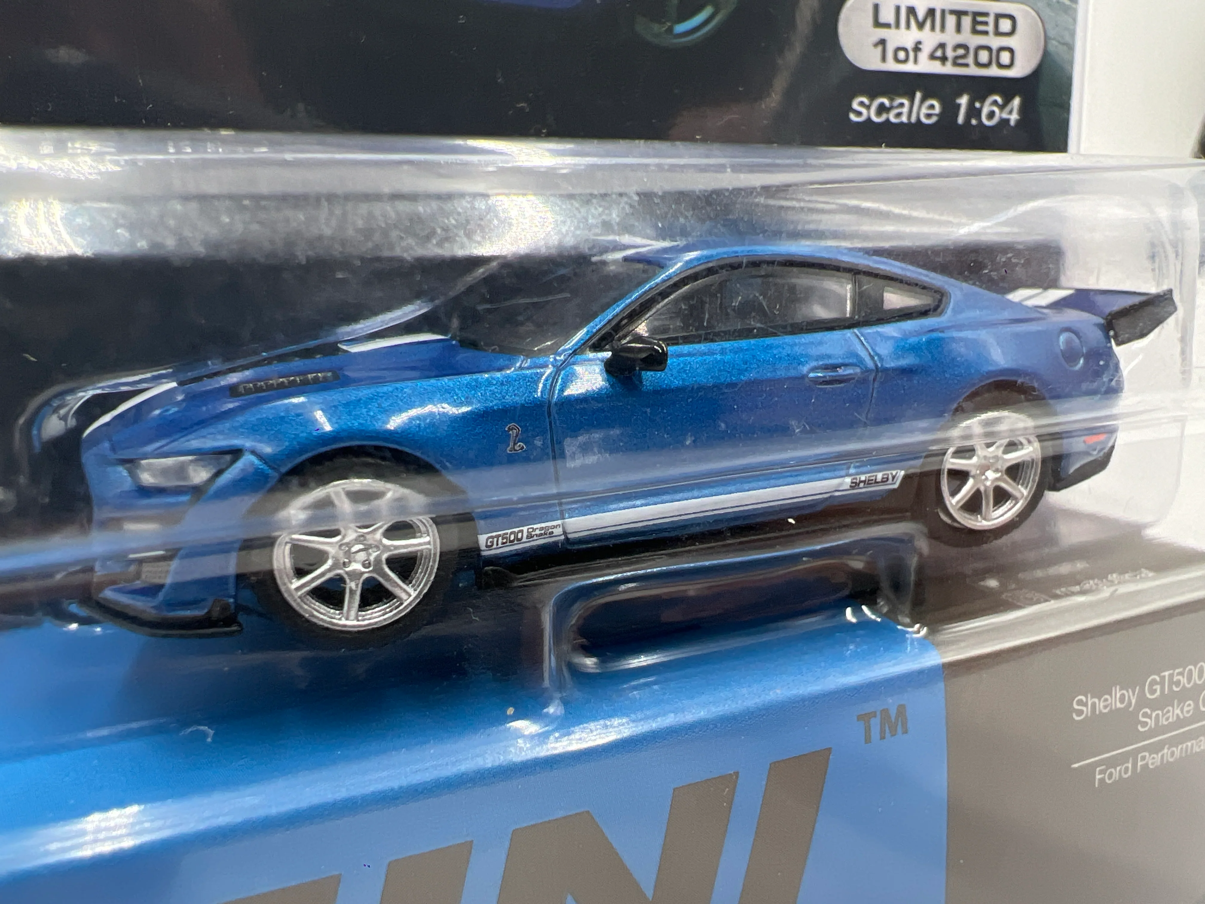 Mini GT Mijo Exclusives #568 Shelby GT500 Dragon Snake Concept Blue - Image 3
