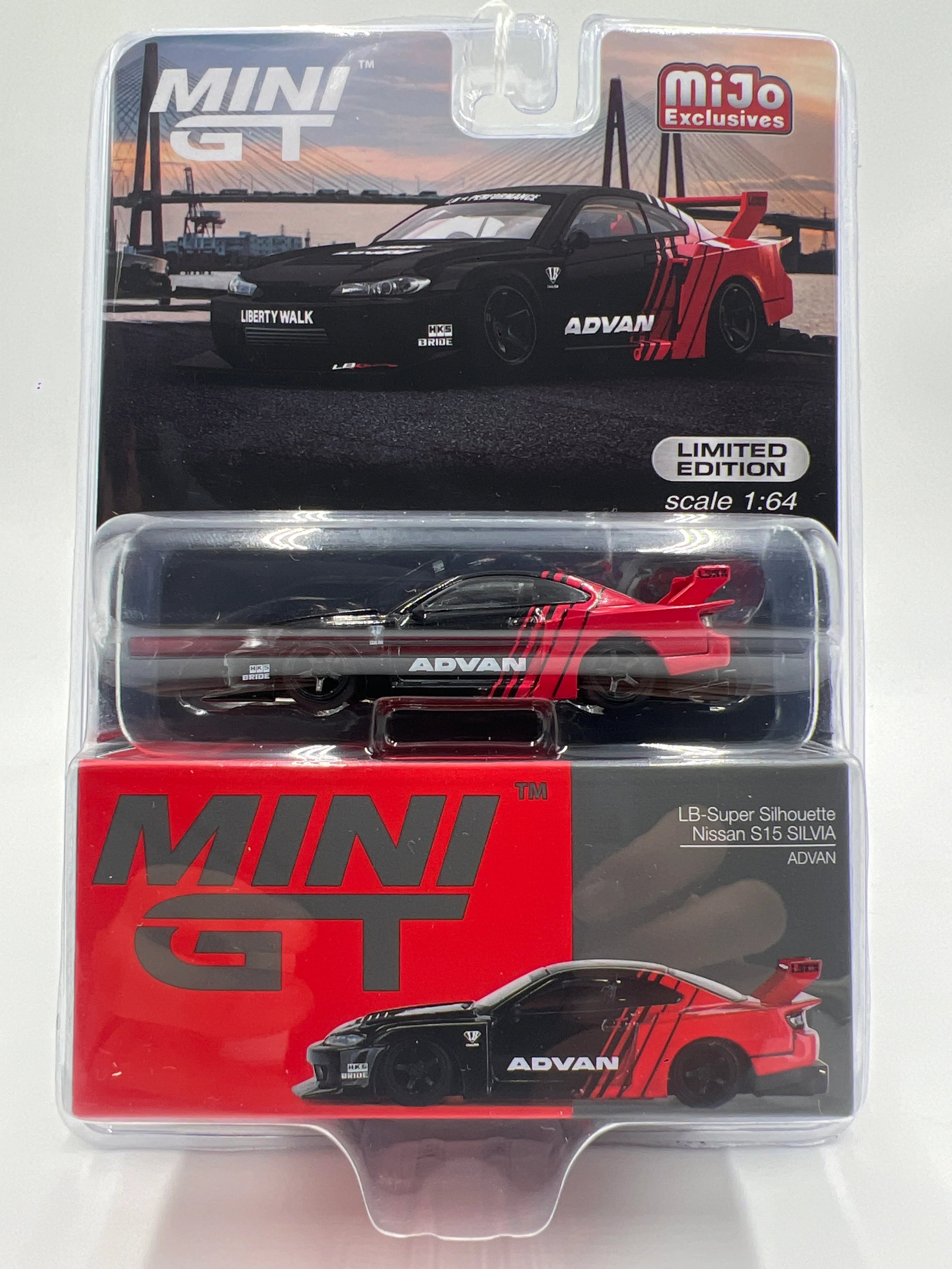 Mini GT Mijo Exclusives #649 LB-Super Silhouette Nissan S15 Silvia Advan