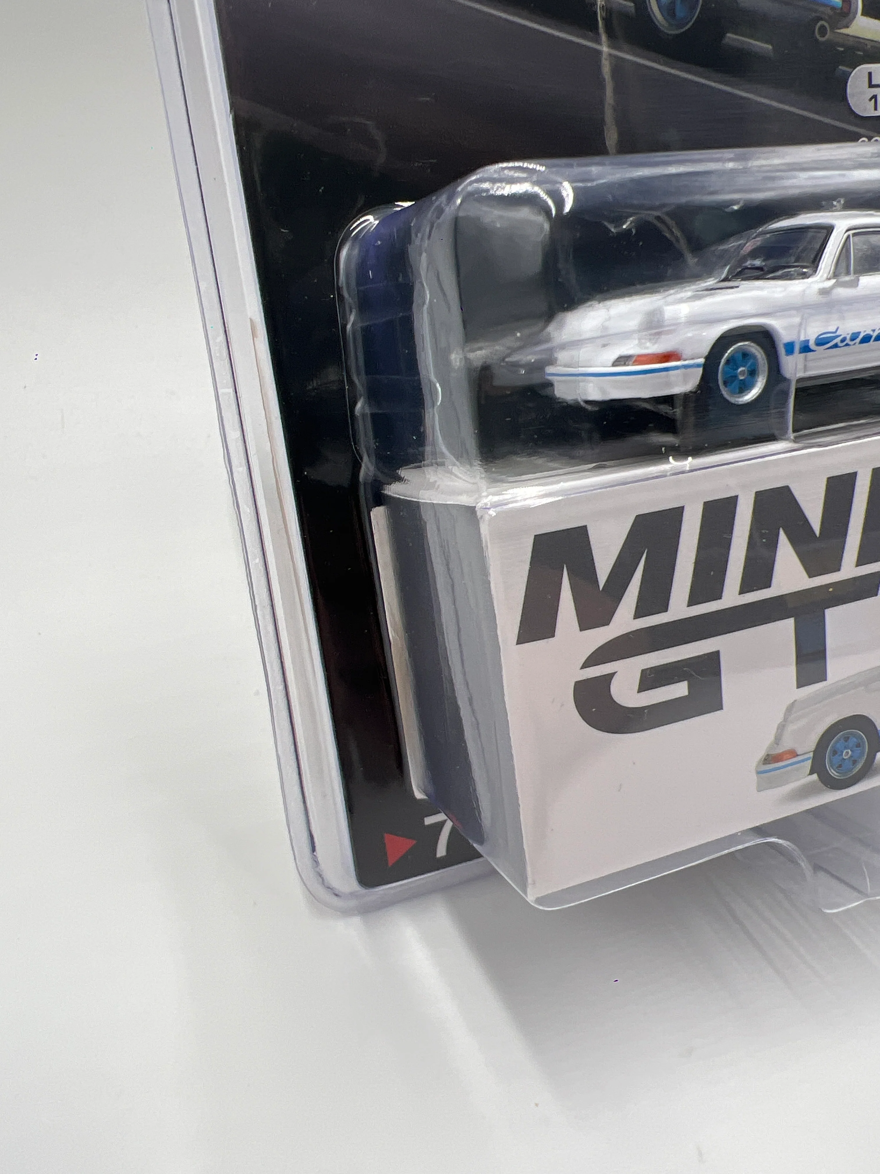 Mini GT Mijo Exclusives #715 Porsche 911 Carrera RS 2.7 White/Blue 236C - Image 5