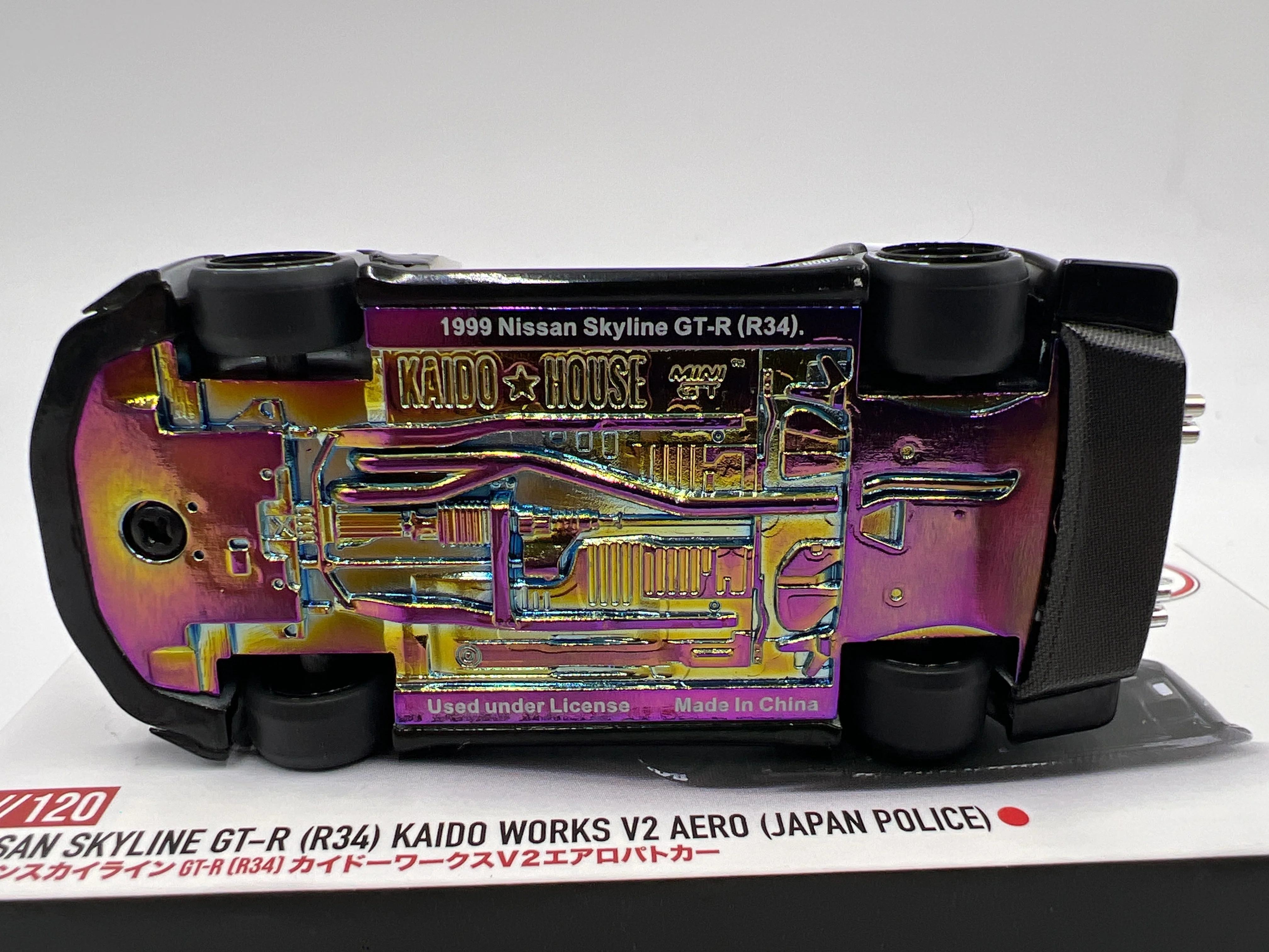 Mini GT x Kaido House #120 Nissan Skyline GT-R R34 Kaido Works V2 Aero Japan Police - Image 7