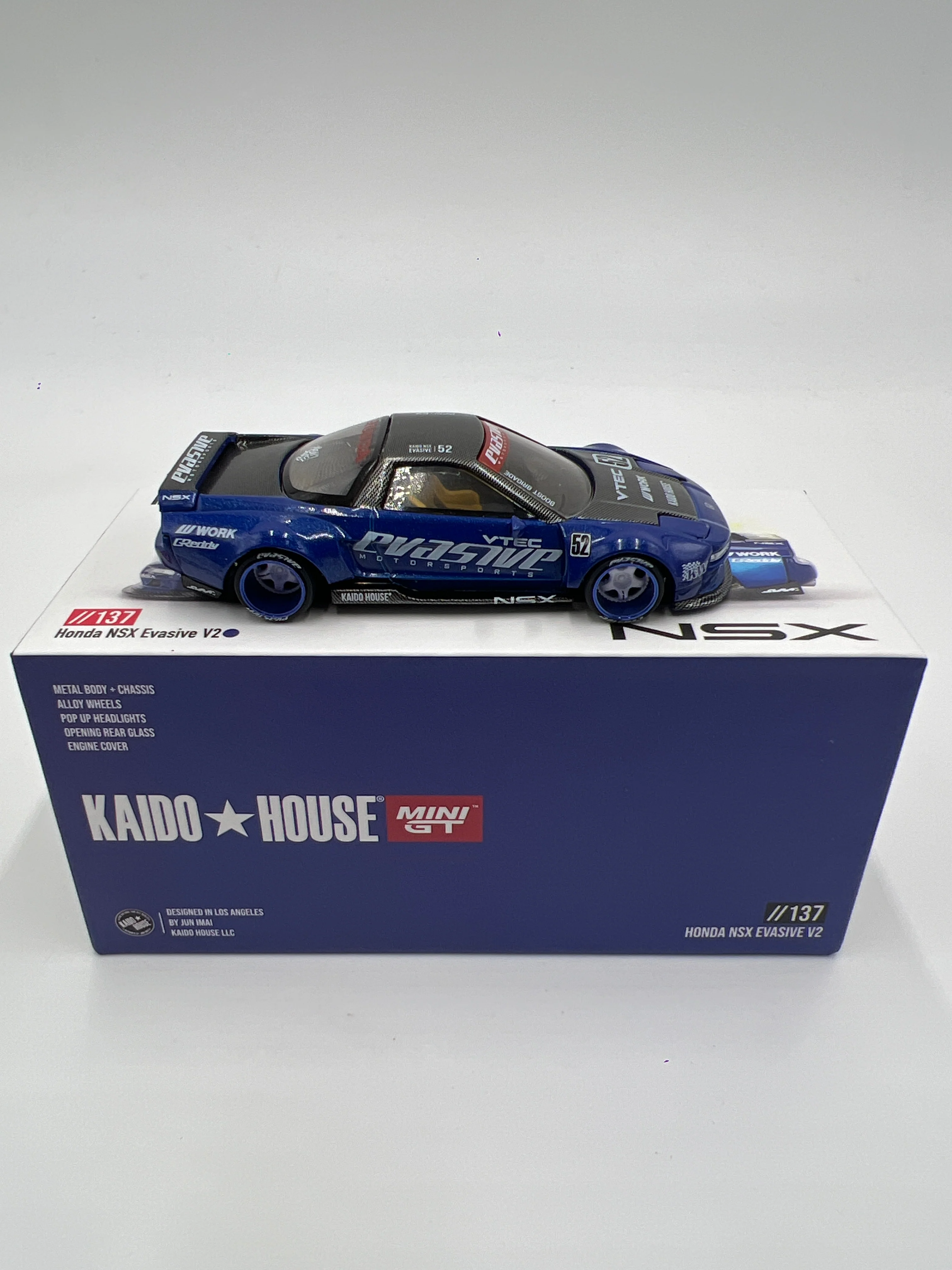 Mini GT x Kaido House #137 Honda NSX Evasive V2 Blue - Image 2