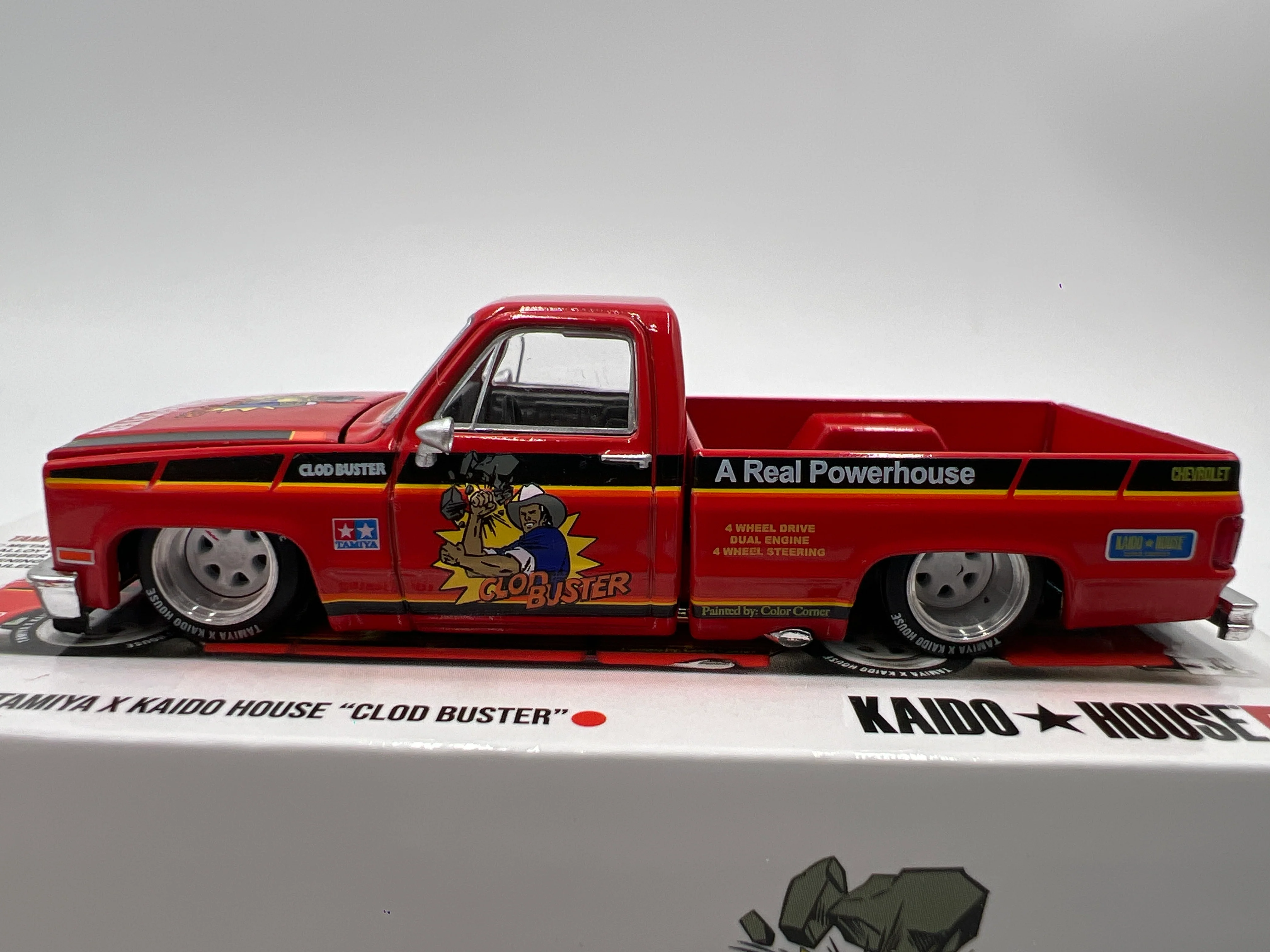 Mini GT x Kaido House #130 Chevrolet Silverado Tamiya x Kaido House Clod Buster Orange - Image 8