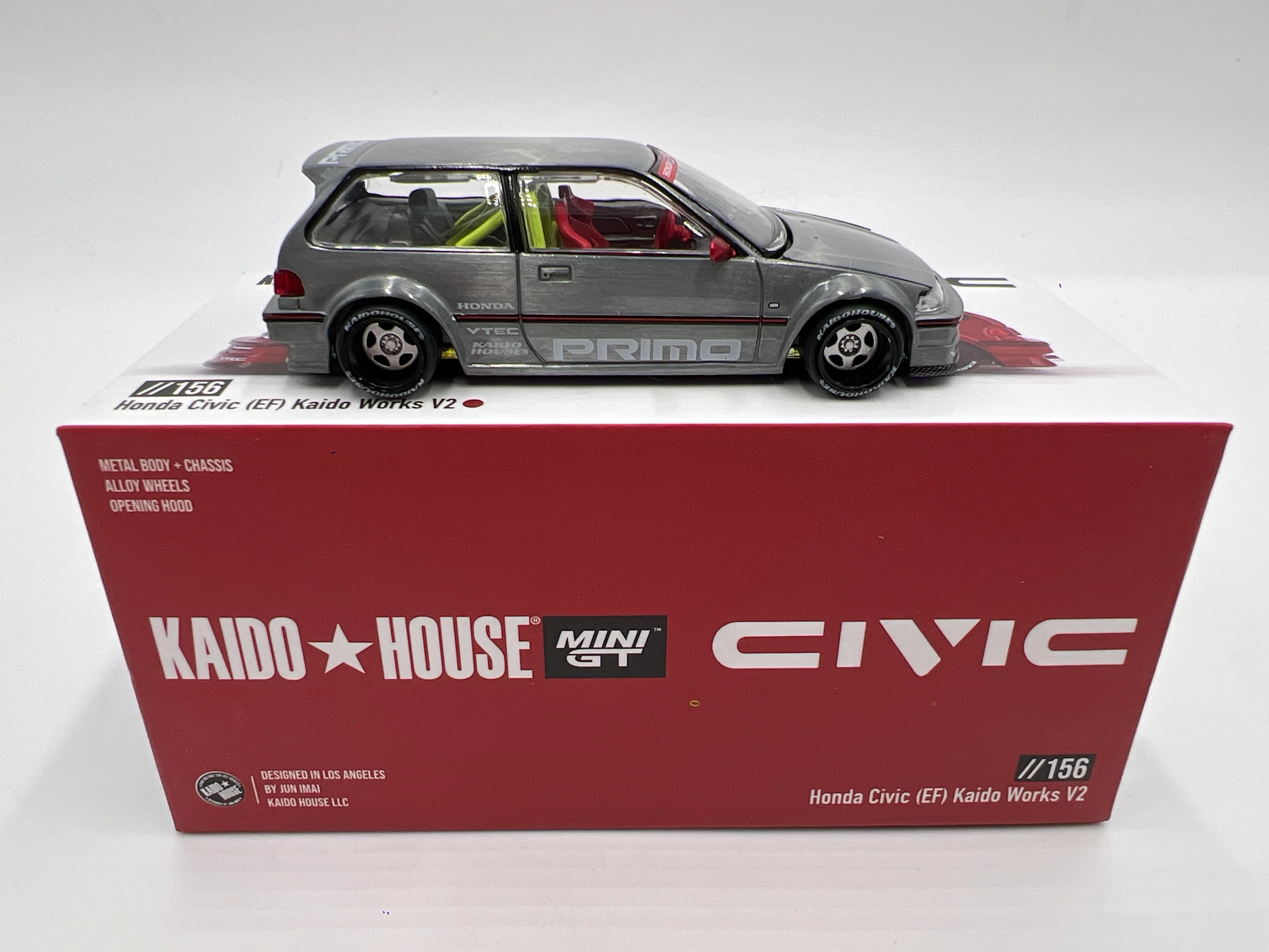 Mini GT x Kaido House #156 CHASE Honda Civic EF Kaido Works V2 Primo Raw