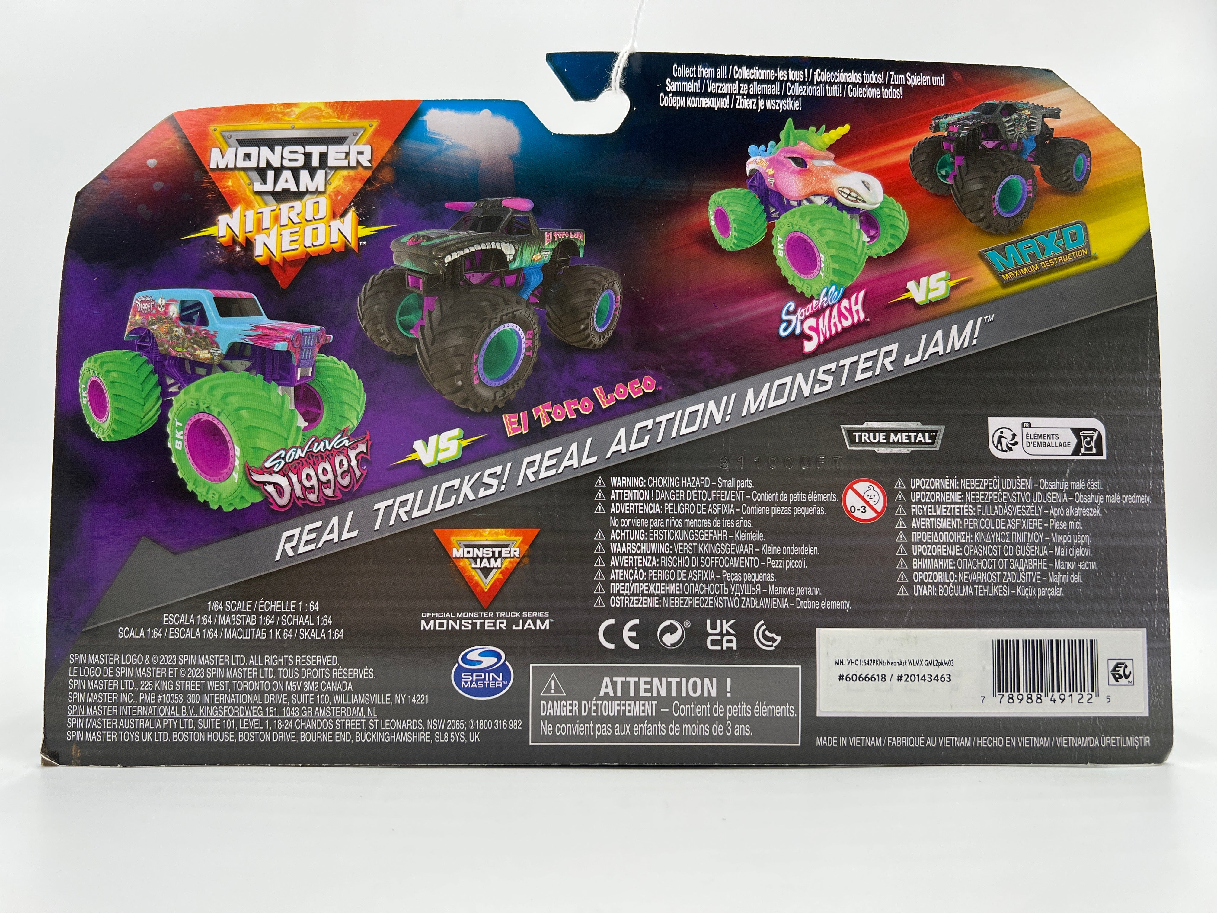 Monster Jam Nitro Neon Series 3 Walmart Exclusive Son-uva Digger Vs El Toro Loco - Image 7